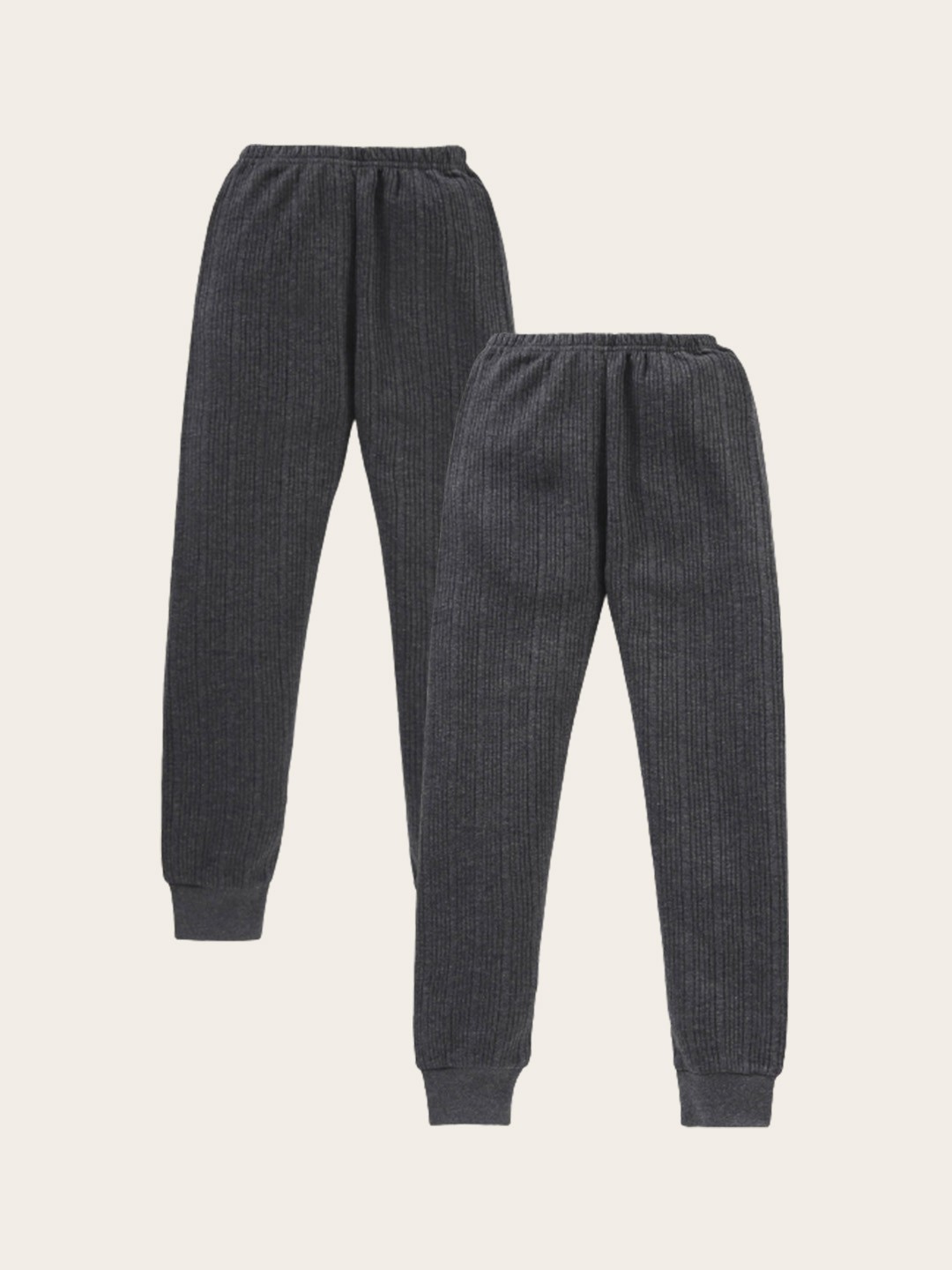 

Aerowarm Kids Pack Of 2 Knitted Thermal Bottoms, Charcoal