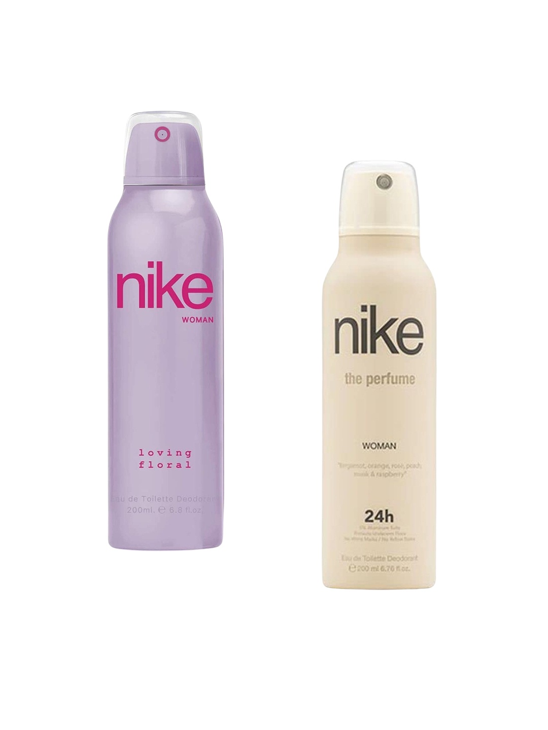 

Nike Women Set Of 2 Loving Floral & The Perfume Eau De Toilette Deodorants - 200ml Each, Beige