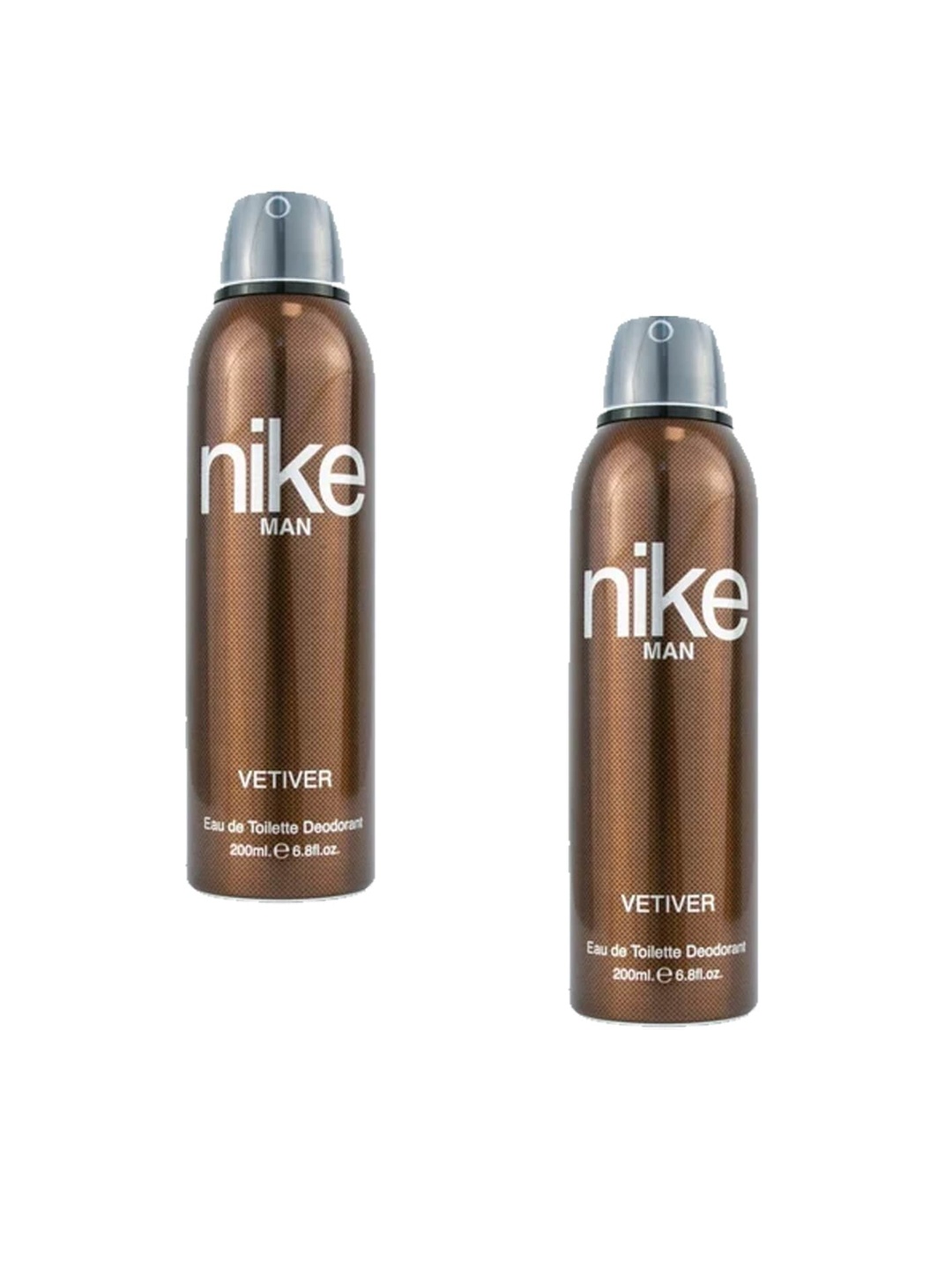 

Nike Men Set Of 2 Vetiver Eau De Toilette Deodorants - 200ml Each, Brown