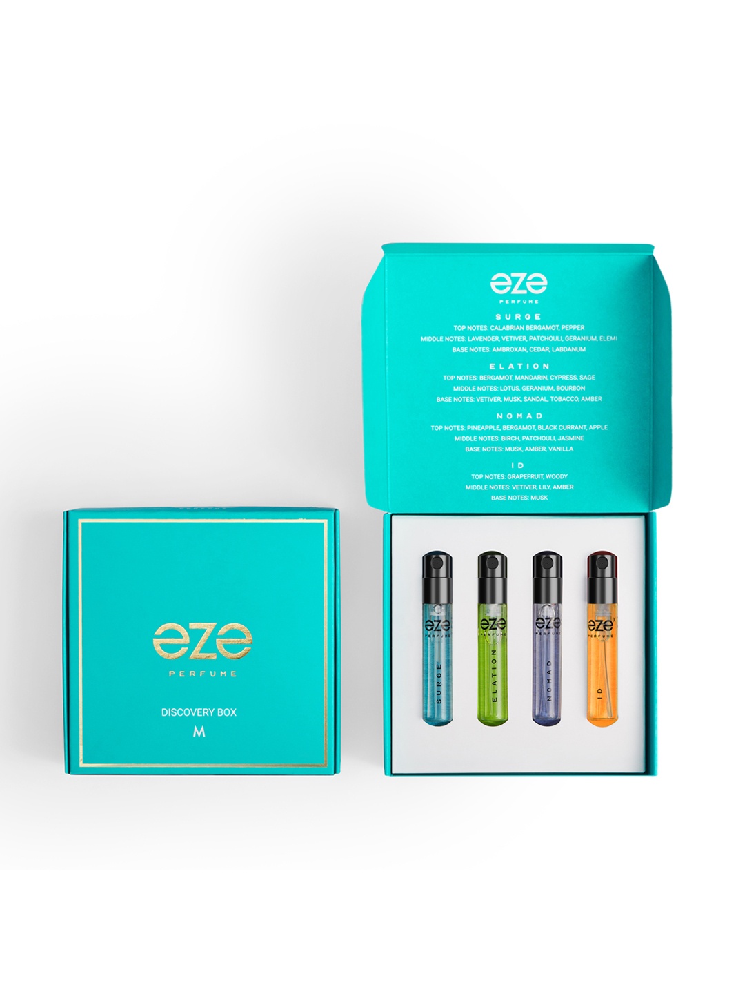 

EZE Set of 4 Men Discovery Box Fragrance Gift Set - 3 ml Each, Blue