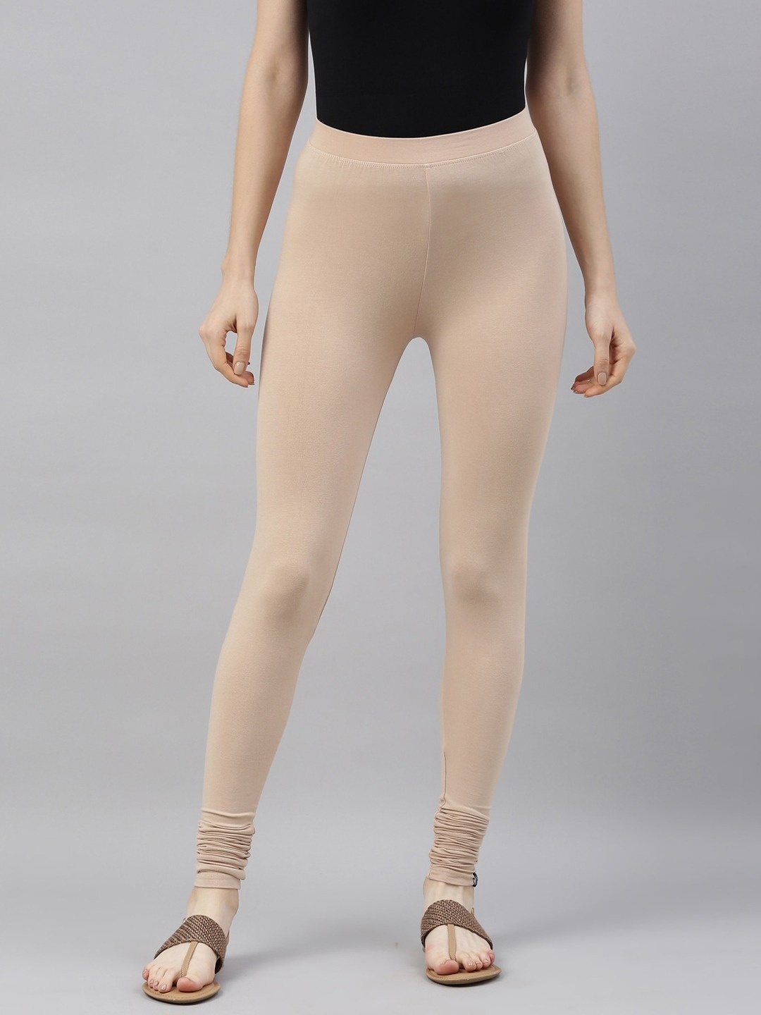 

Twin Birds Churidar-Length Ethnic Leggings, Beige