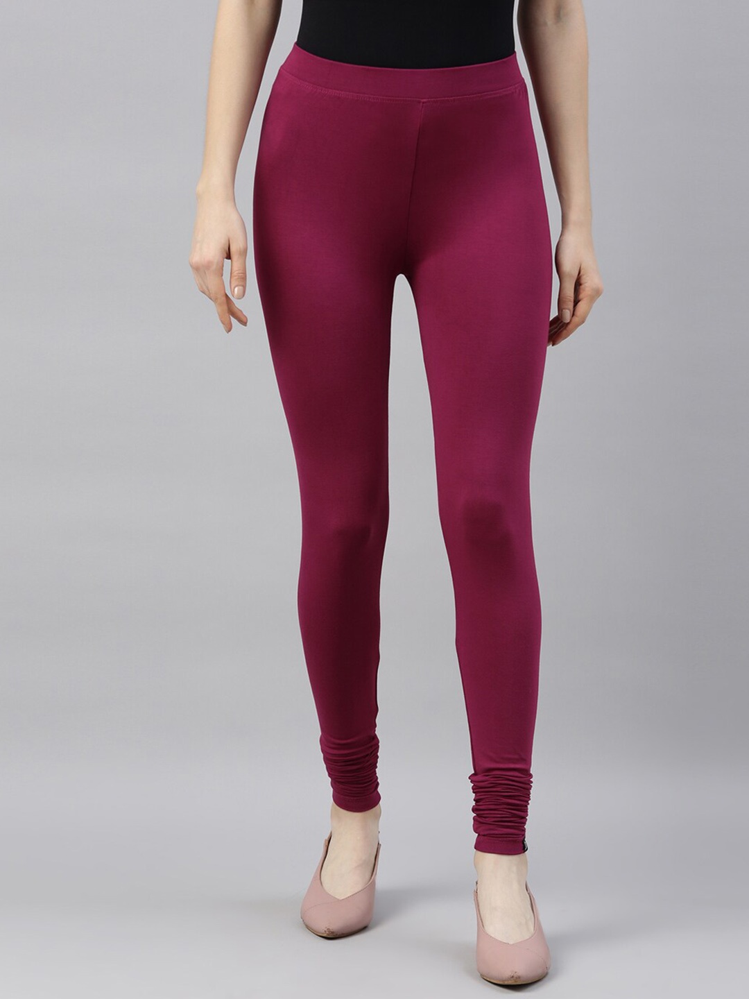 

TWIN BIRDS Churidar-Length Leggings, Magenta