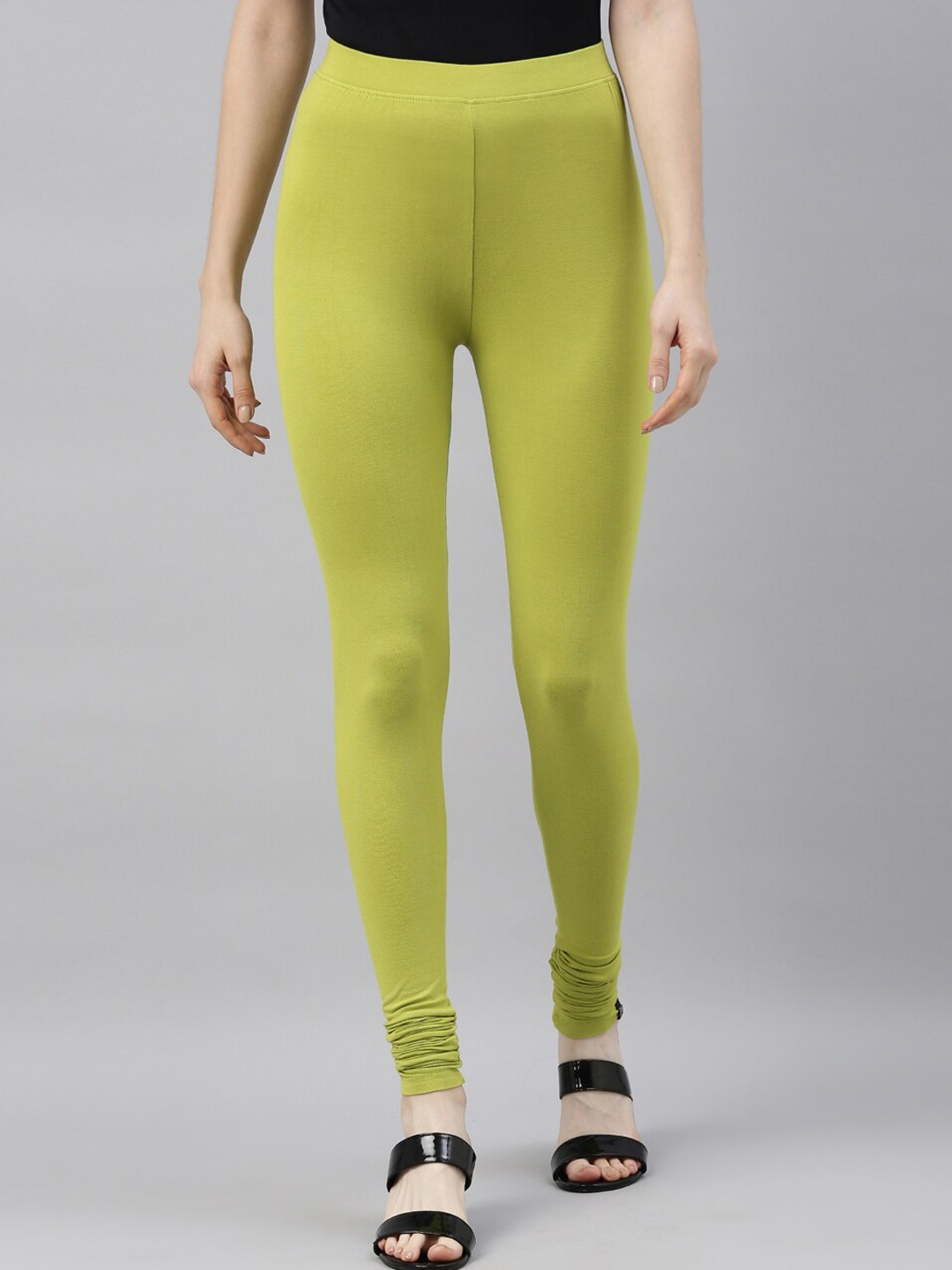 

Twin Birds Churidar-Length Leggings, Green