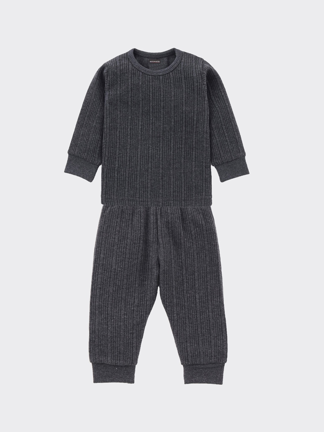 

Aerowarm Kids Ribbed Thermal Set, Charcoal
