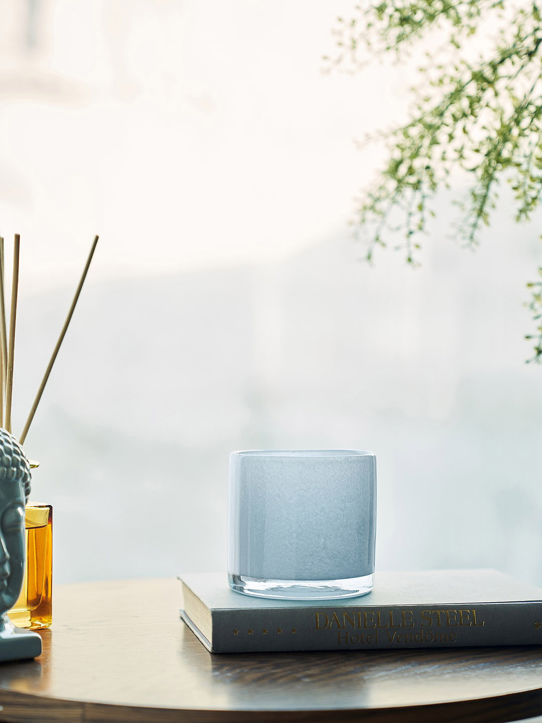 

Pure Home and Living Blue Glass Candle Votive