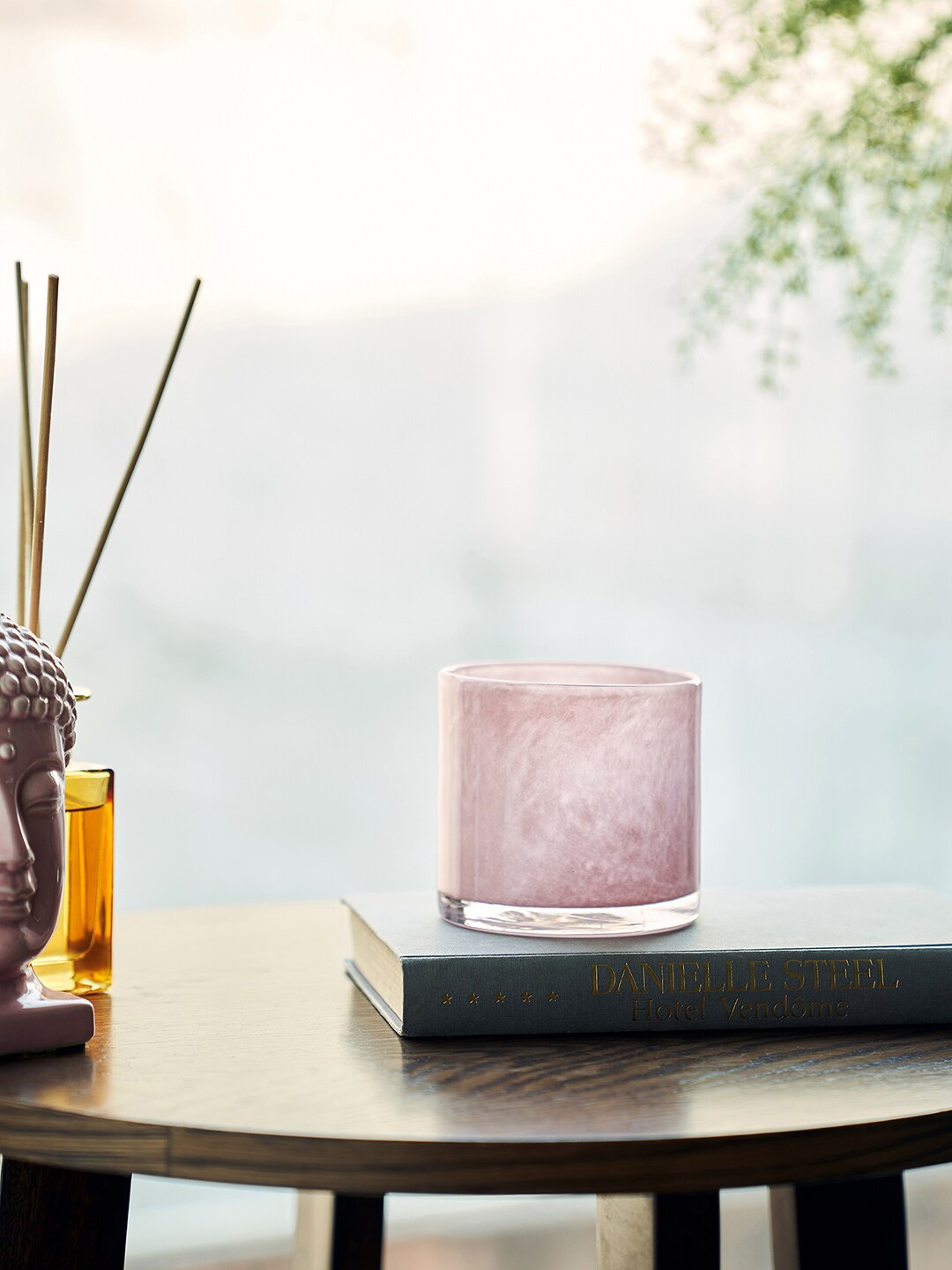 

Pure Home and Living Pink Textured Glass Candle Votive