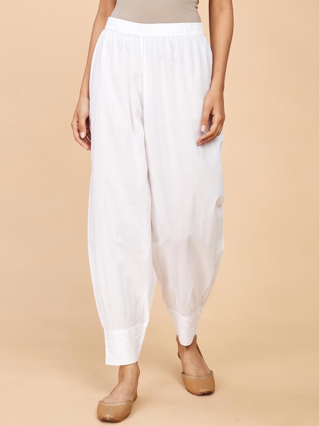 

Fabindia Mid-Rise Cotton Salwar, White