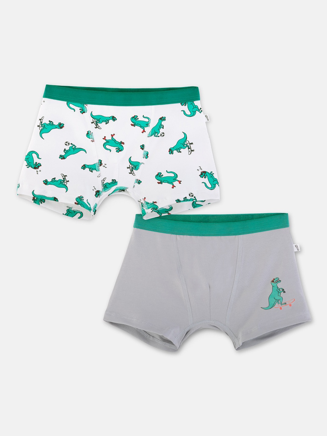 

You Got Plan B Boys Pack of 2 Dino Trunks, Green