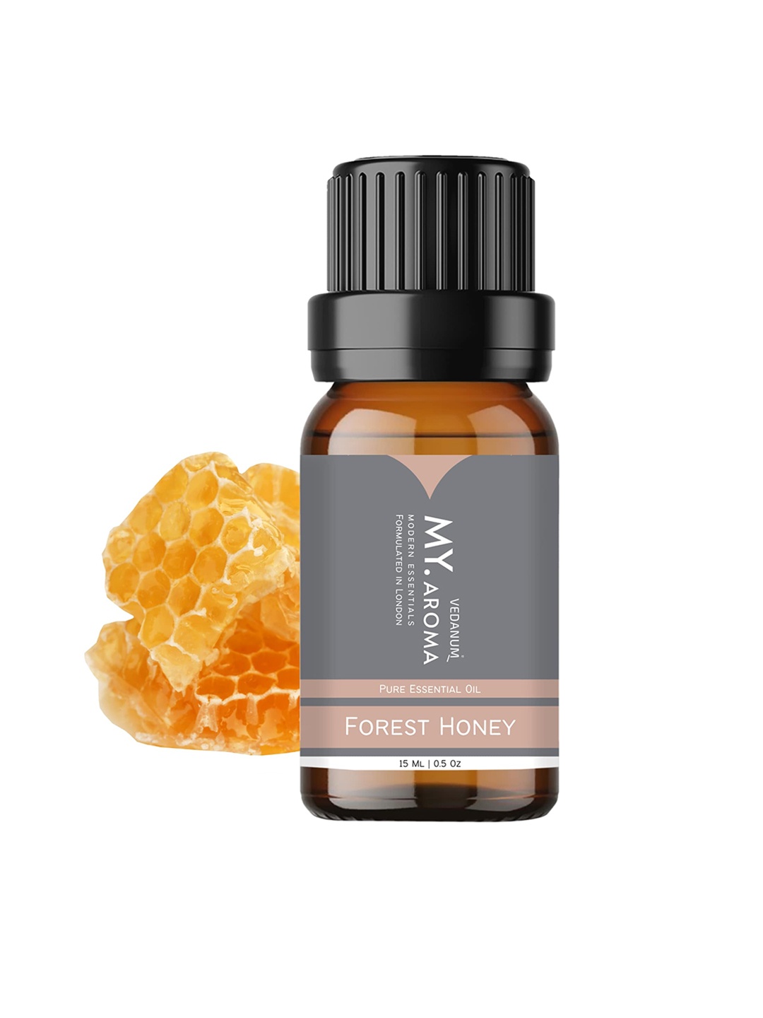 

VEDANUM Premium Organic Honey Essential Oil Fragrance 15ml, Transparent