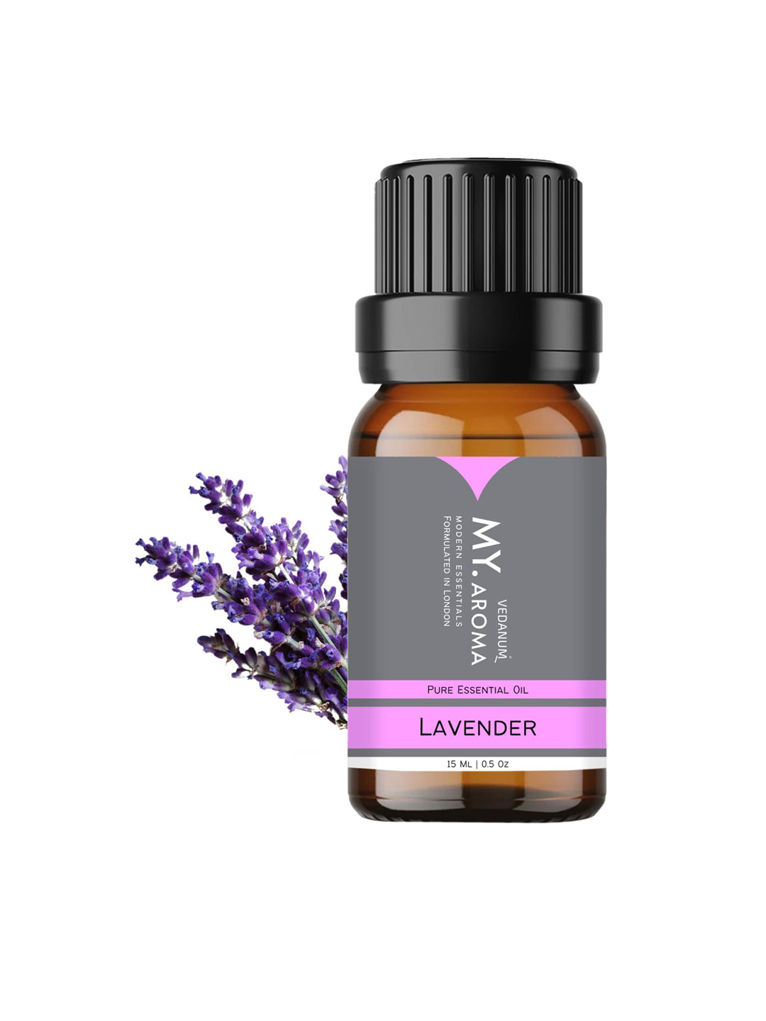

VEDANUM My. Aroma Premium Organic Lavender Essential Oil Frgrance-15ml, Transparent