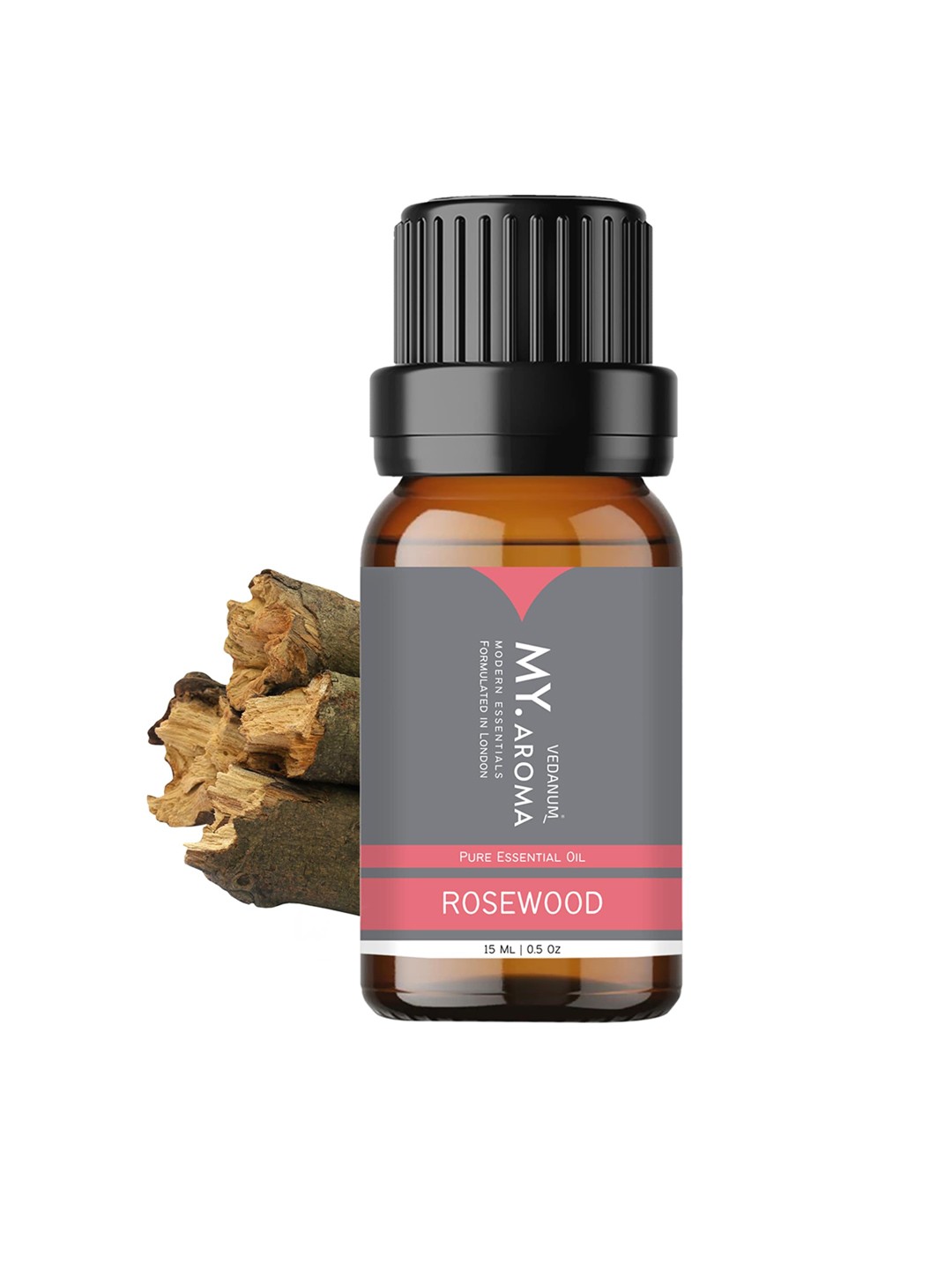 

VEDANUM My.Aroma Premium Organic Rosewood Essential Oil Fragrance 15ml, Transparent