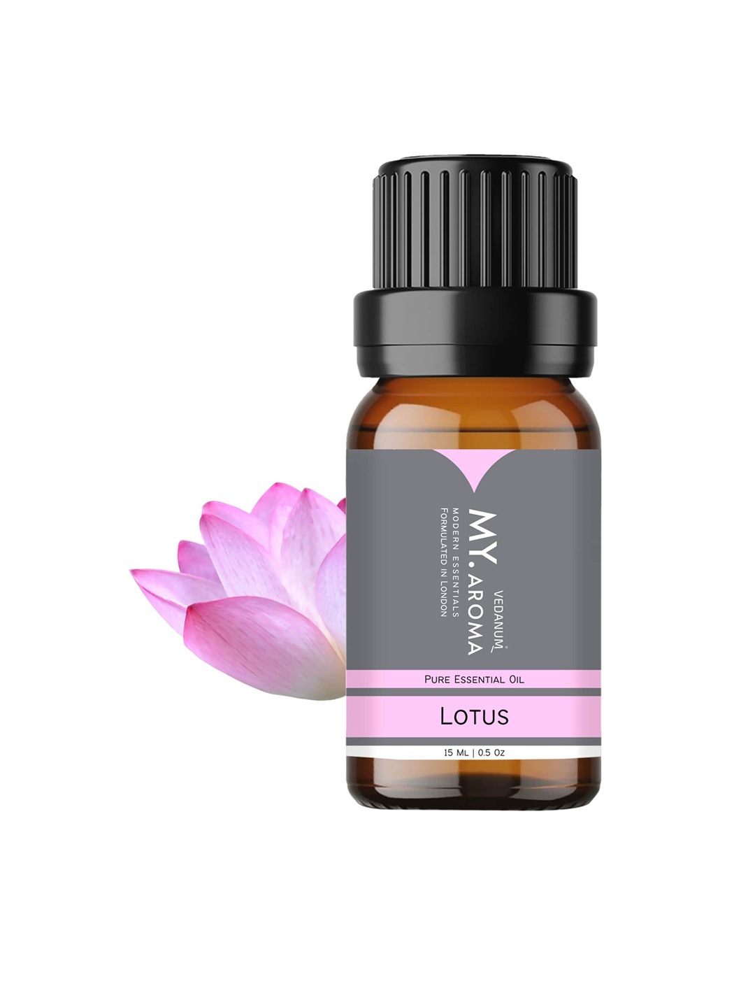 

VEDANUM My.Aroma Premium Organic Lotus Essential Oil Fragrance 15ml, Transparent