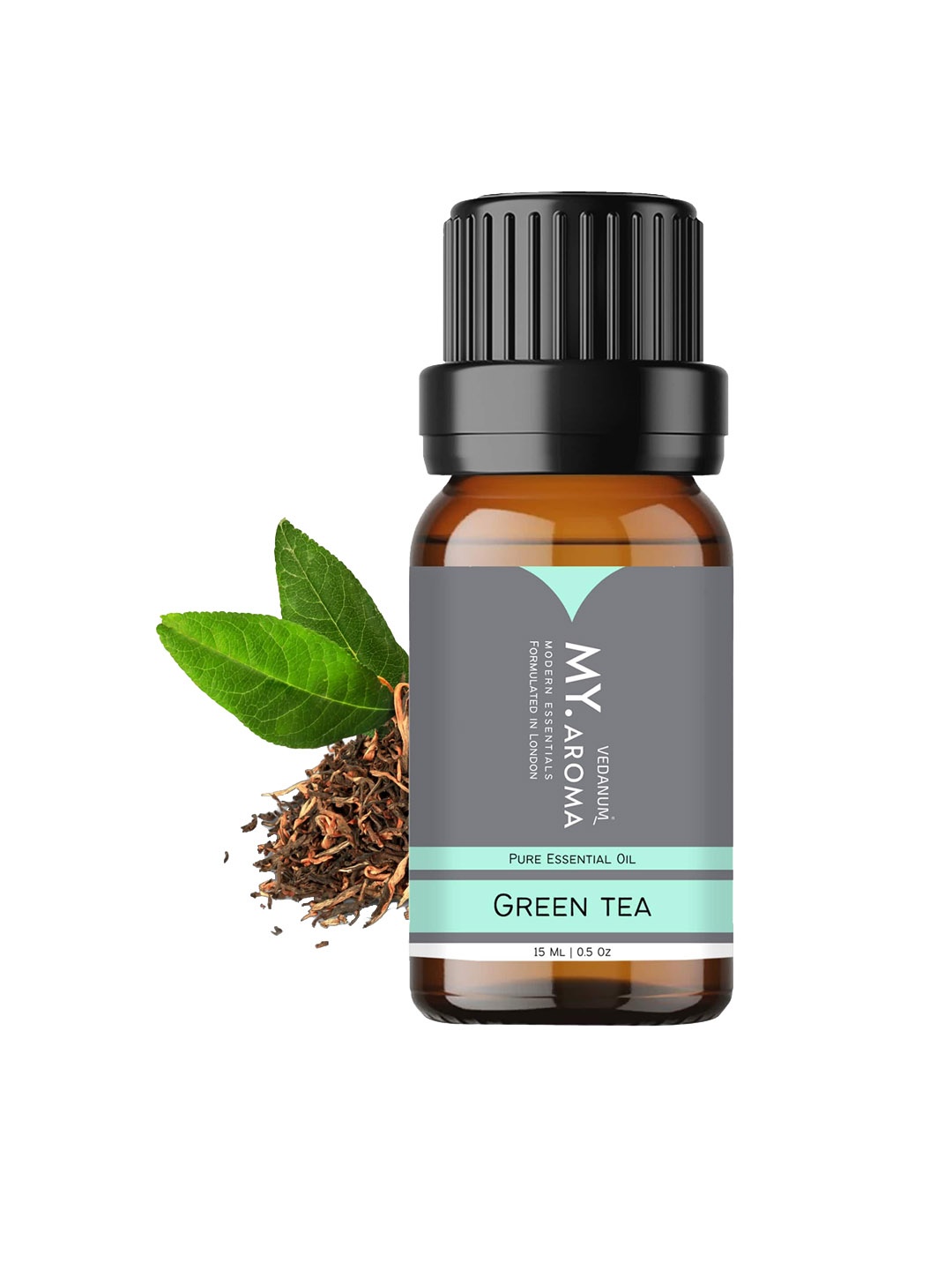 

VEDANUM My.Aroma Premium Organic Green Tea Essential Oil Fragrance 15ml, Transparent