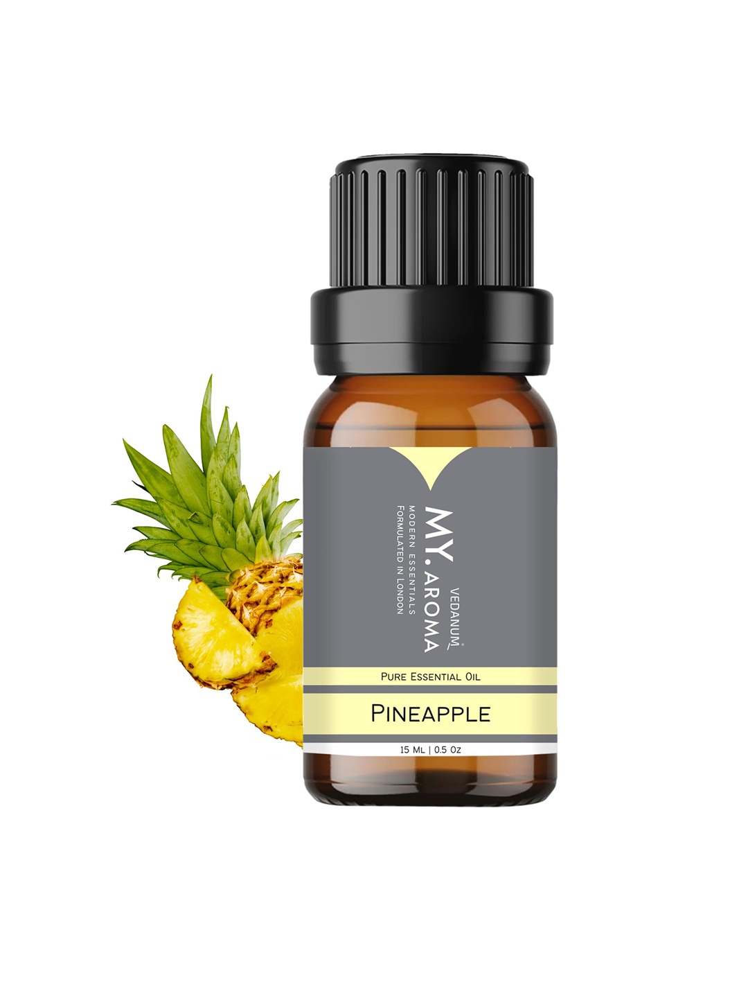 

VEDANUM My.Aroma Premium Organic Pineapple Essential Oil Fragrance 15ml, Transparent