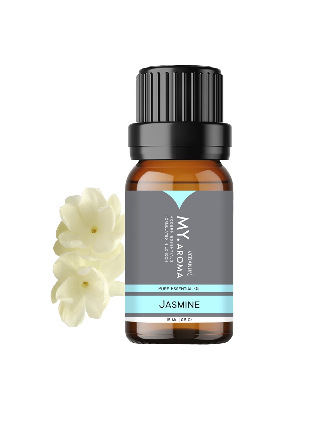 

VEDANUM My.Aroma Premium Organic Jasmine Essential Oil Fragrance 15ml, Transparent