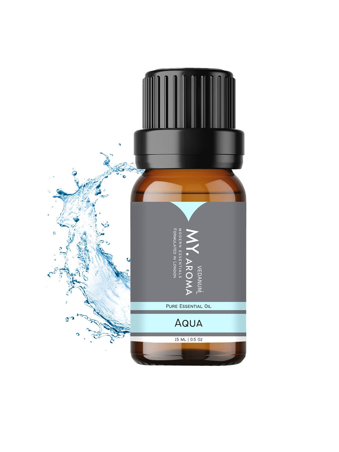 

VEDANUM My.Aroma Premium Organic Aqua Fresh Essential Oil Fragrance 15ml, Transparent