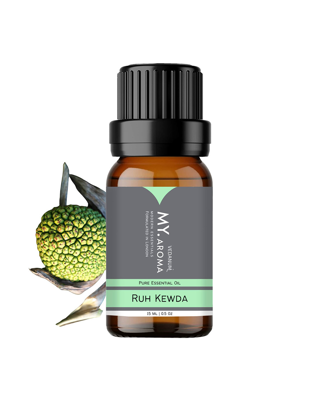 

VEDANUM My.Aroma Premium Organic Kewra Essential Oil Fragrance 15ml, Transparent