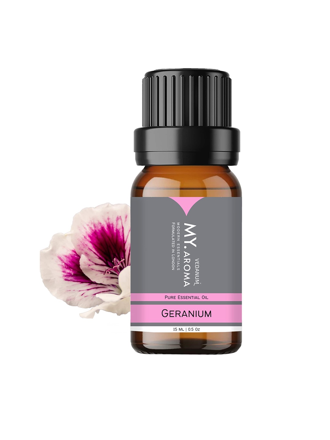 

VEDANUM My Aroma Pure Essential Geranium Oil - 15 ml, Transparent