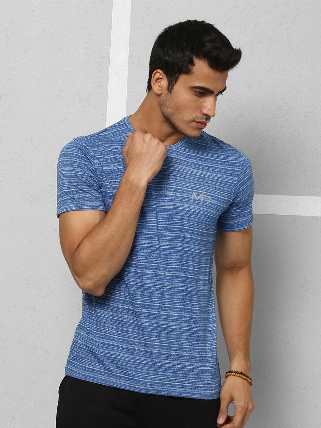 

Metronaut Striped Cotton Casual T-shirt, Blue