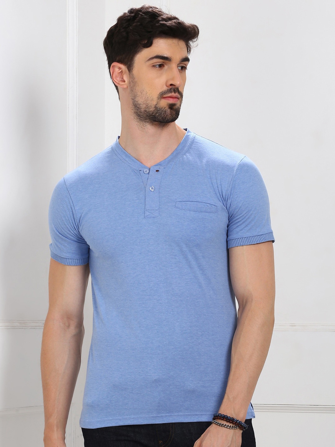

Metronaut Henley Neck Short Sleeves T-shirt, Blue
