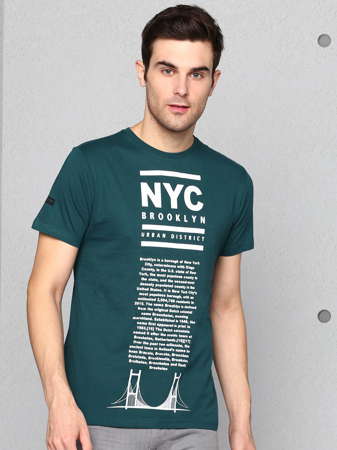 

Metronaut Typography Printed Cotton T-shirt, Green