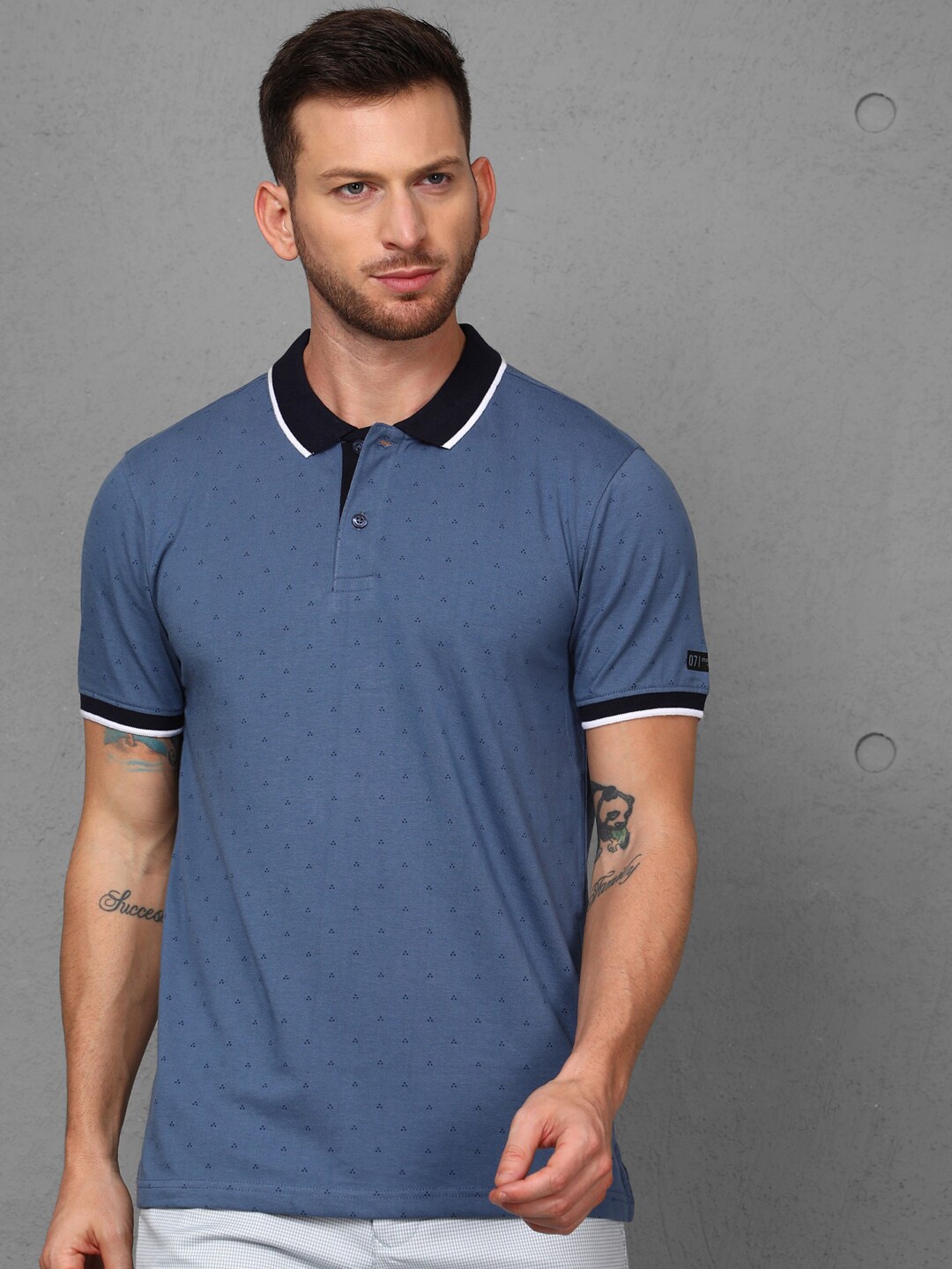 

Metronaut Polo Collar Cotton T-shirt, Blue