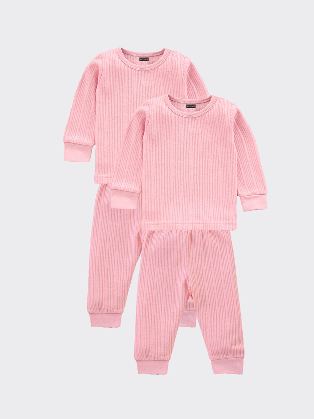 

Aerowarm Kids Pack Of 2 Ribbed Thermal Set, Pink