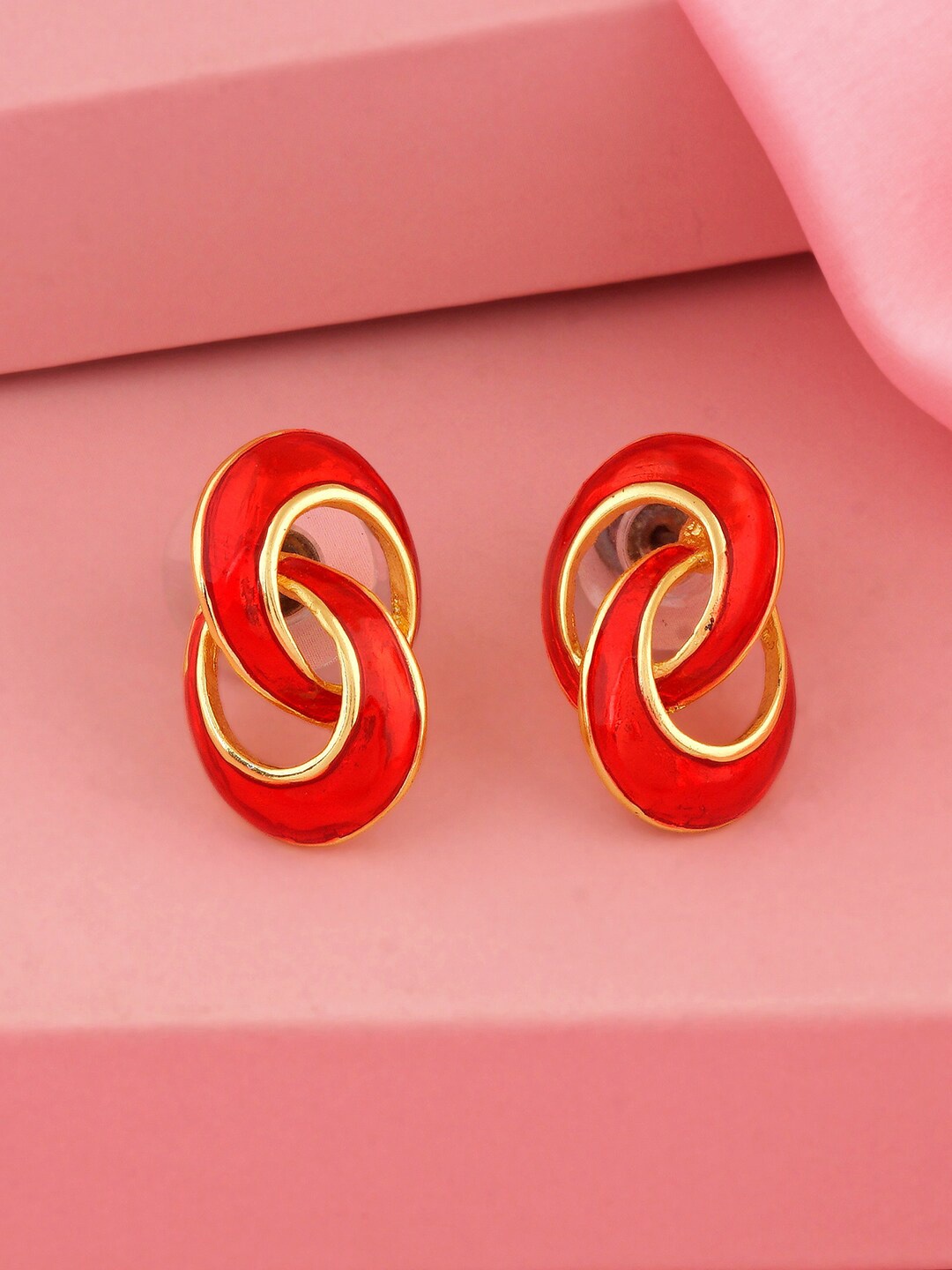 

Estele Gold-Plated Oval Studs Earrings