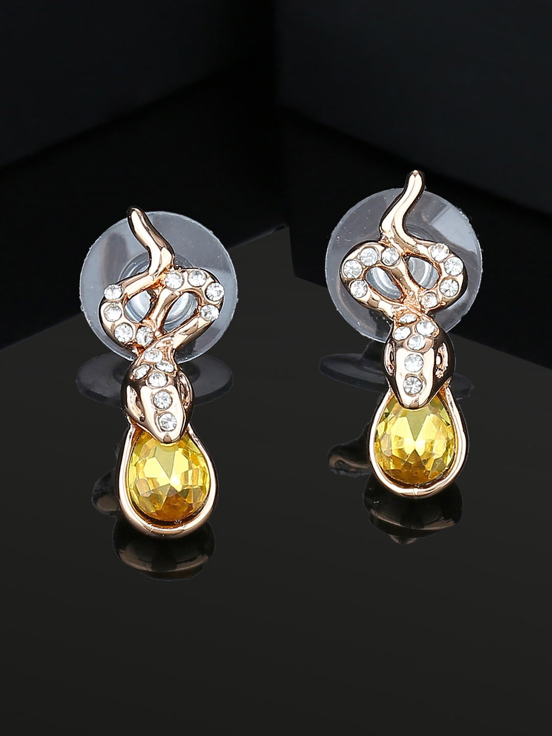 

Estele Gold Plated Contemporary Drop Earrings
