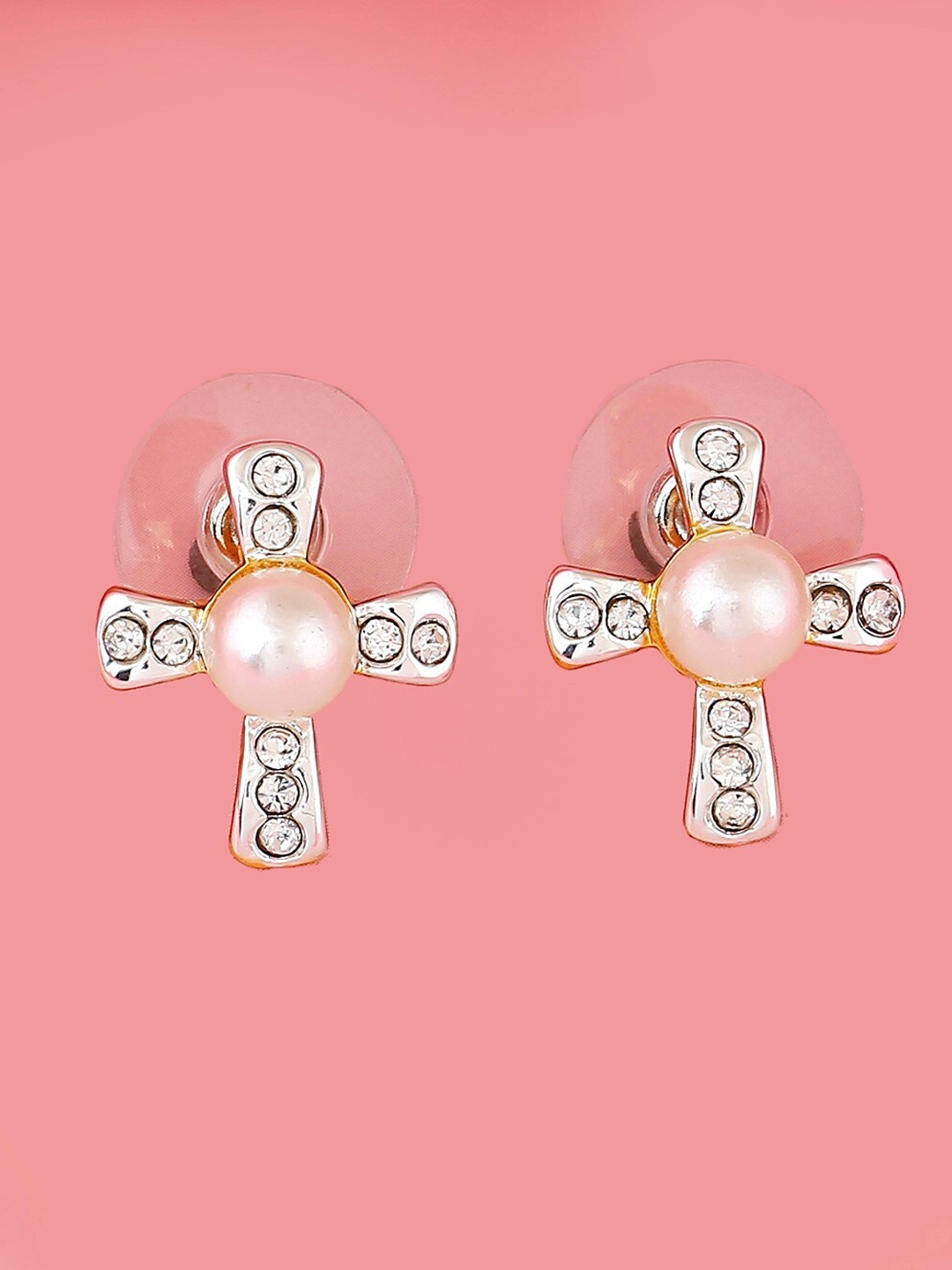 

Estele Gold-Plated Contemporary Studs Earrings