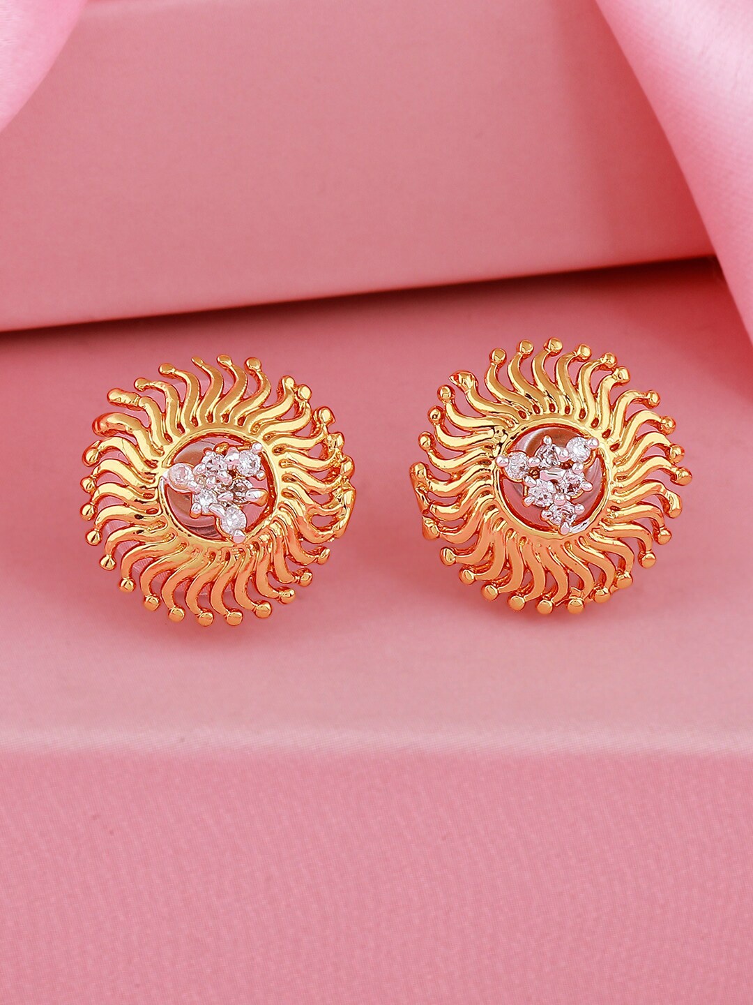 

Estele Gold-Plated Circular Studs Earrings