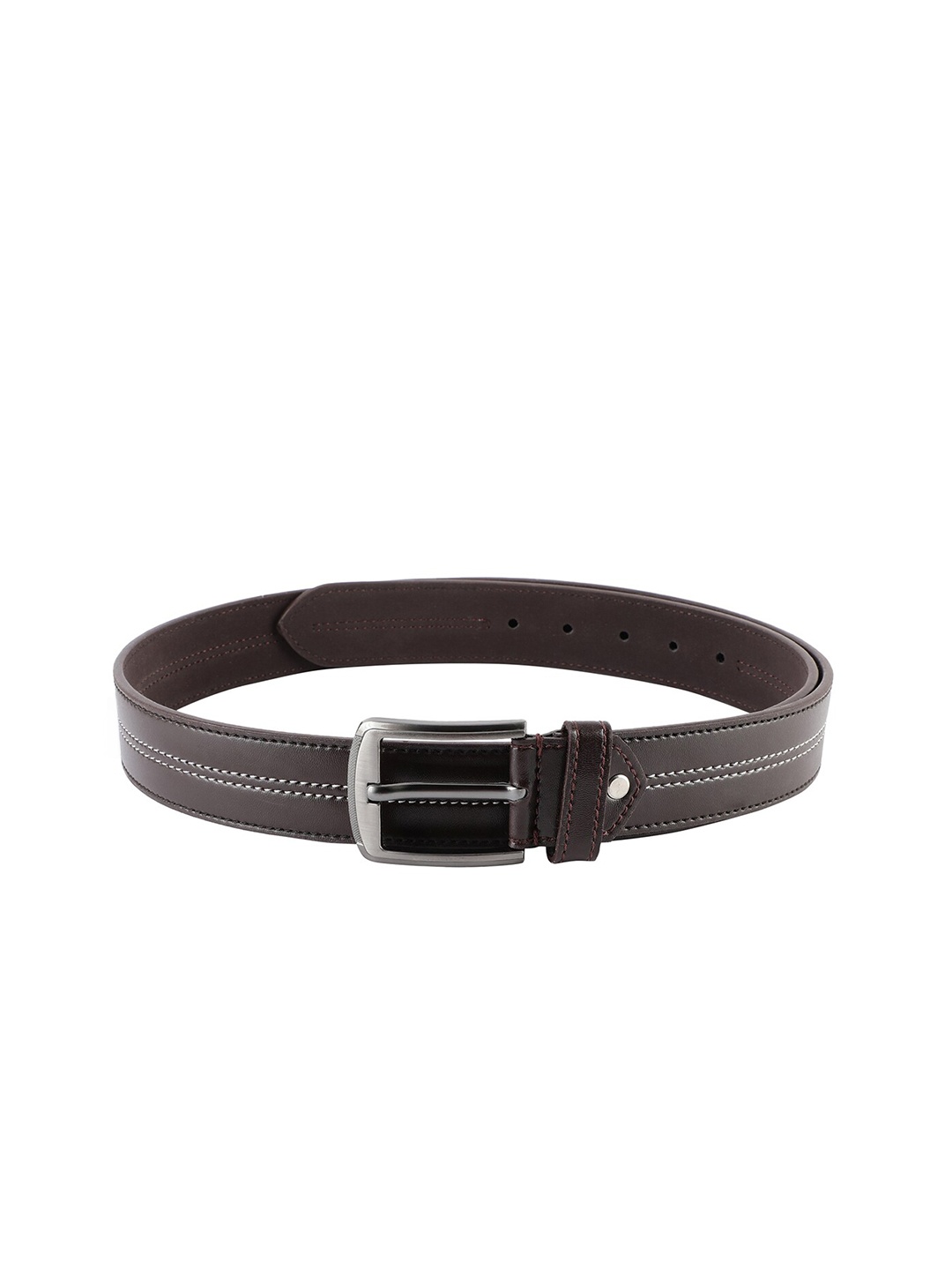

ZEVORA Men Textured Wide Belt, Brown