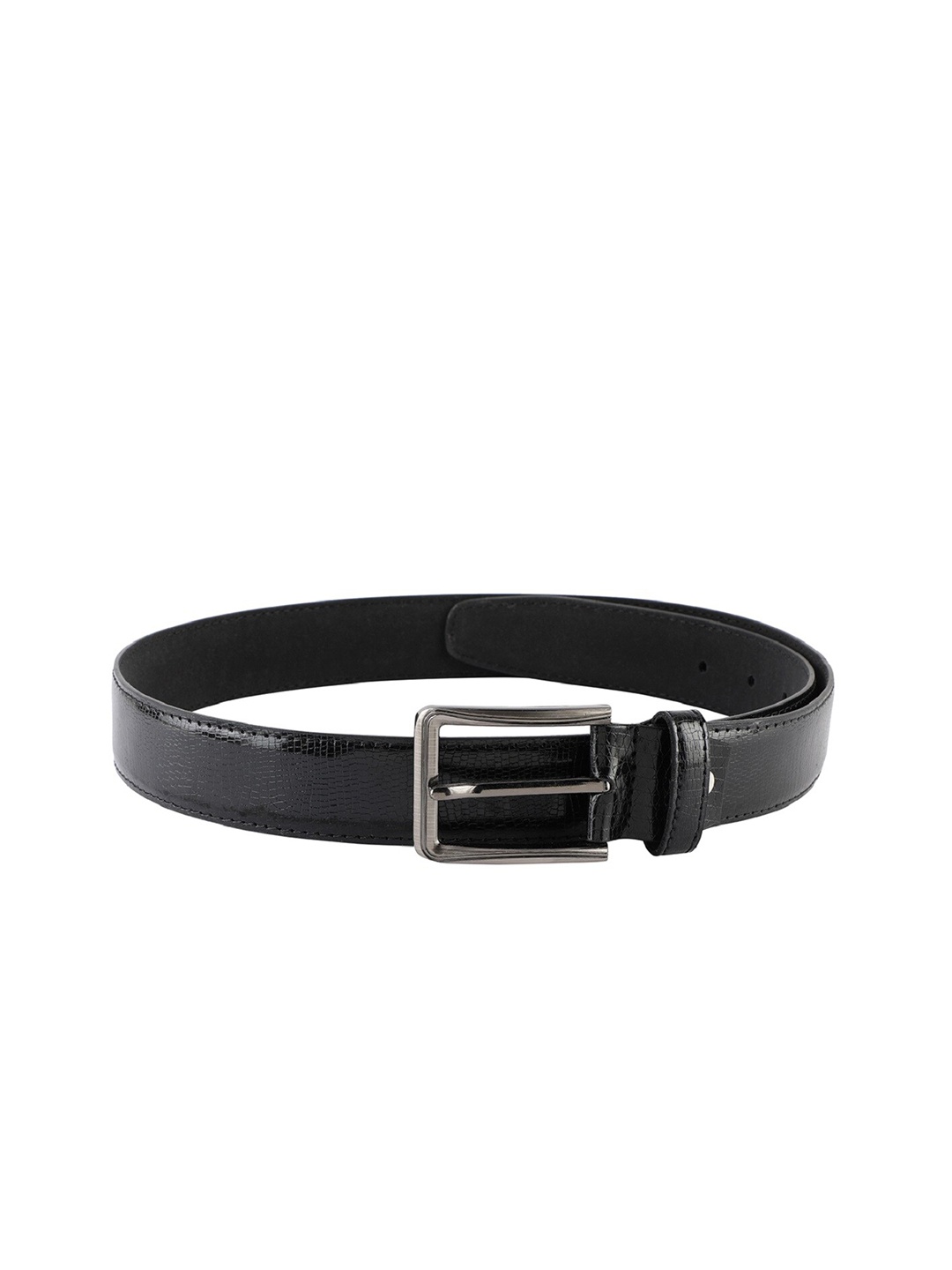 

ZEVORA Men Leather Wide Belt, Black