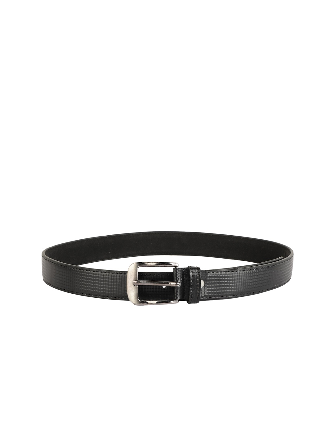 

ZEVORA Men Textured Wide Belt, Black