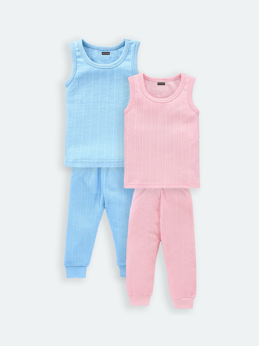 

Aerowarm Kids Pack Of 2 Ribbed Sleeveless Thermal Set, Blue