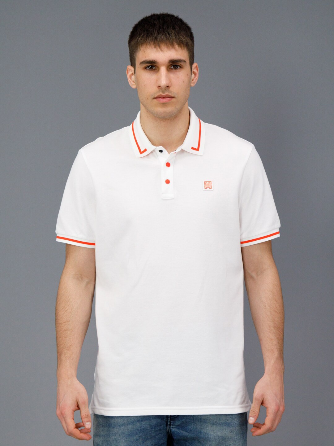 

FREESOUL Polo Collar Pure Cotton T-shirt, White