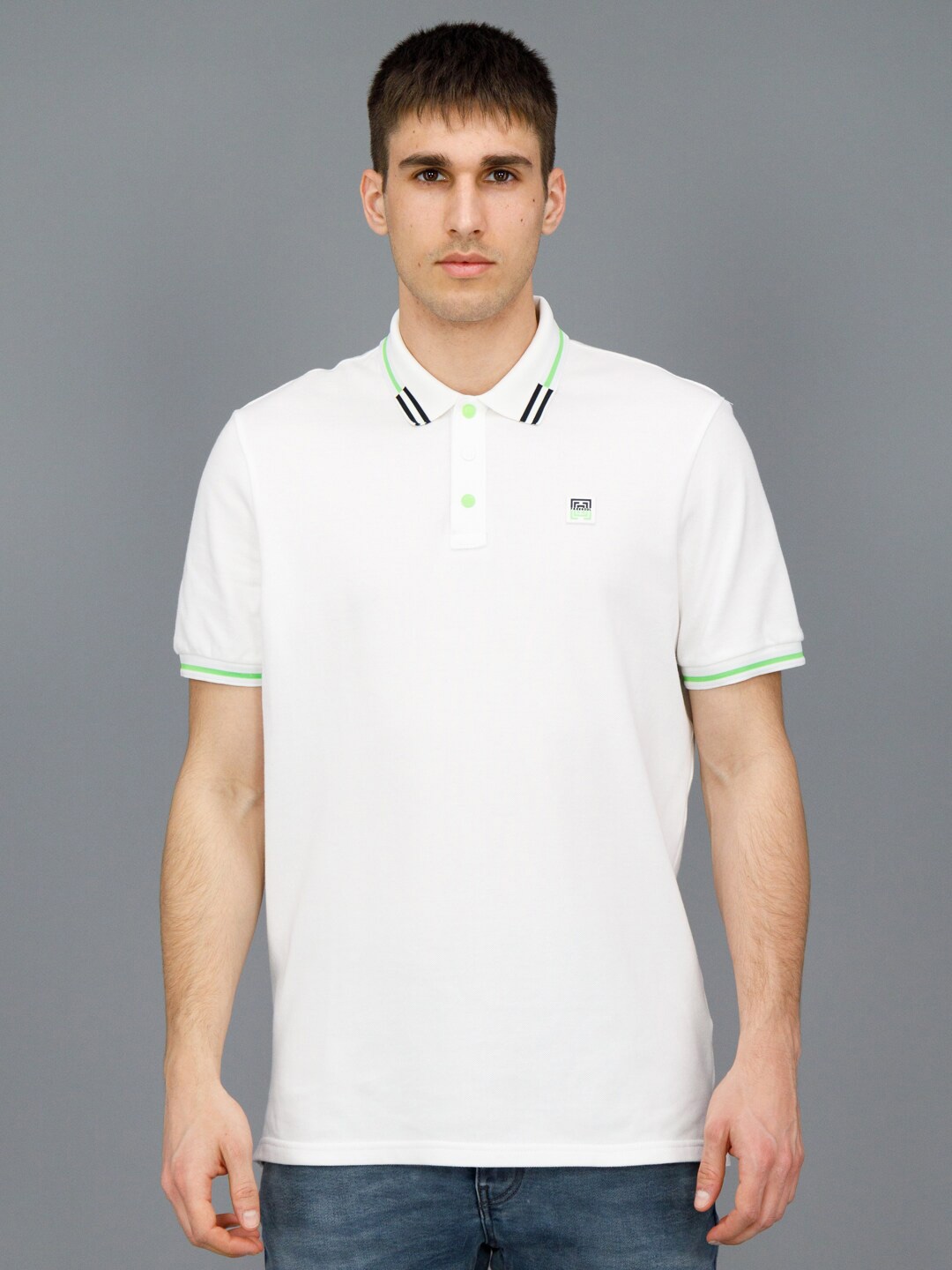 

FREESOUL Polo Collar Pure Cotton T-shirt, White