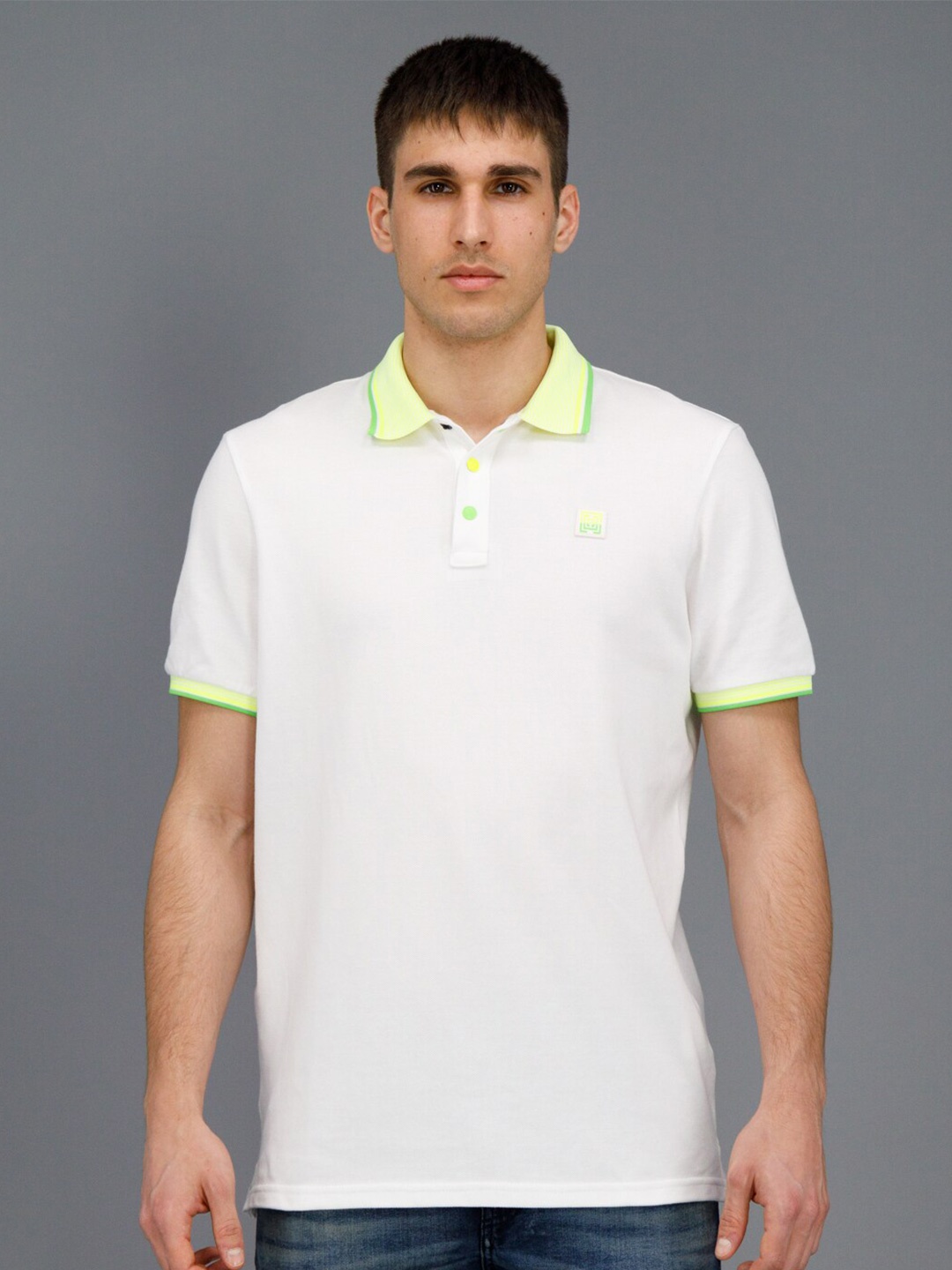 

FREESOUL Polo Collar Pure Cotton T-shirt, White