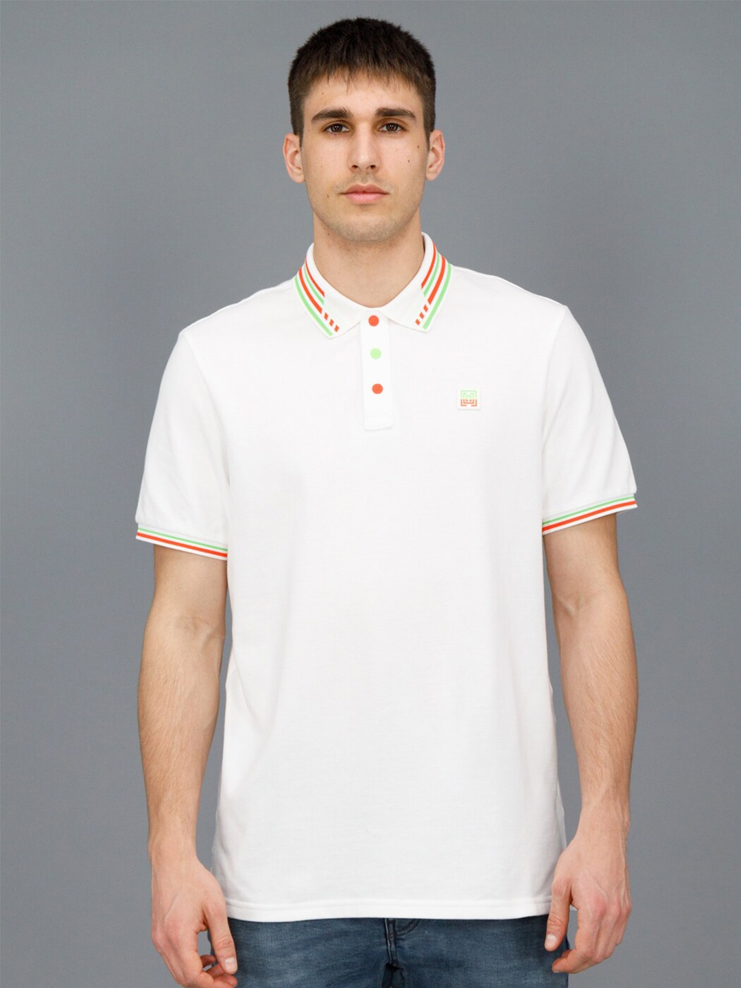 

FREESOUL Polo Collar Pure Cotton T-shirt, White