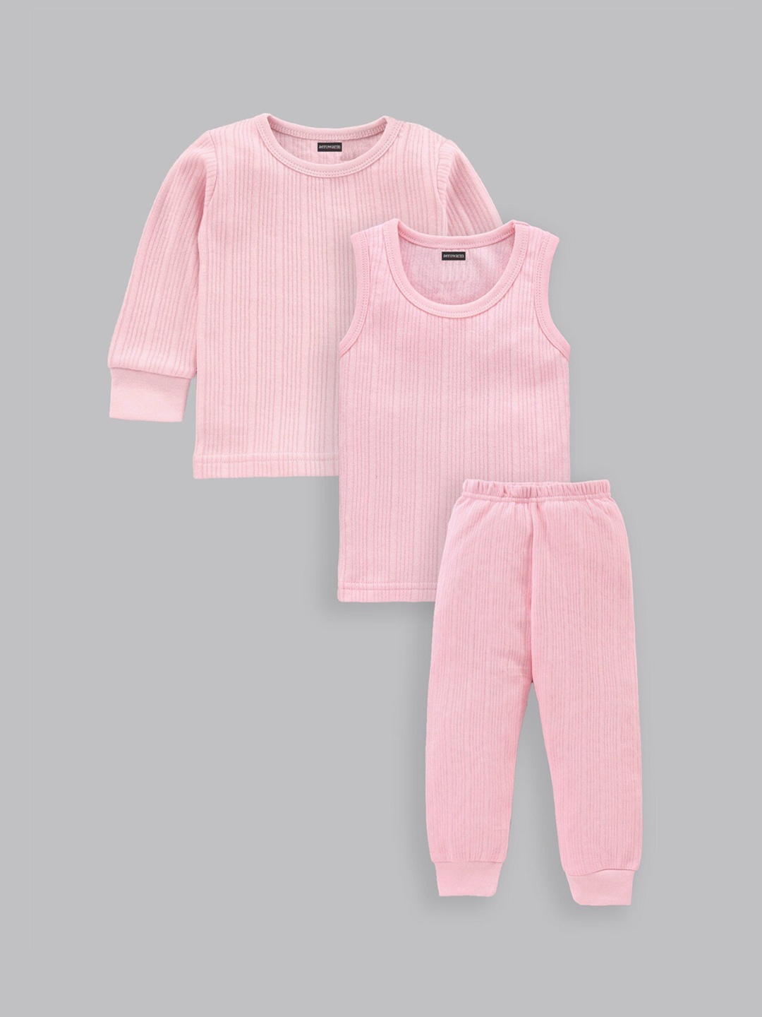 

Aerowarm Kids Thermal Top & Trouser With Vest, Pink
