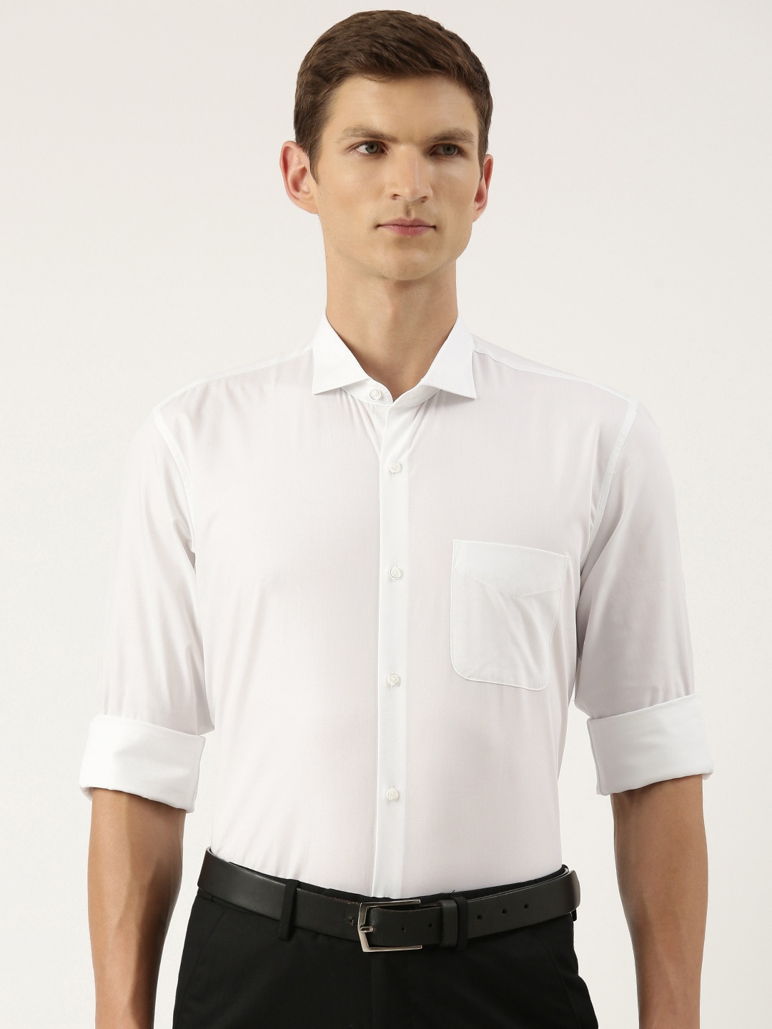 

Peter England Men Slim Fit Opaque Formal Shirt, White