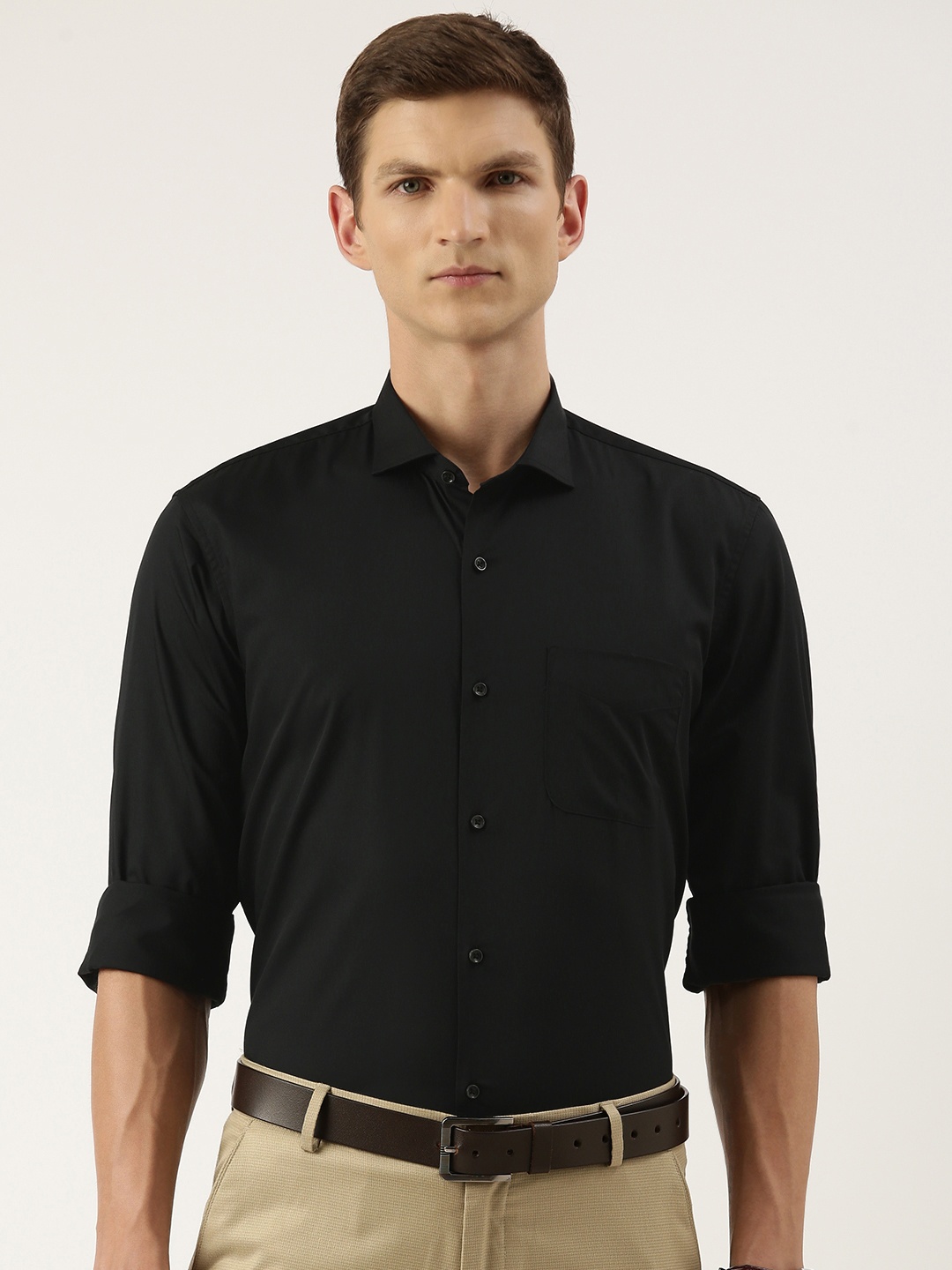 

Peter England Slim Fit Formal Shirt, Black