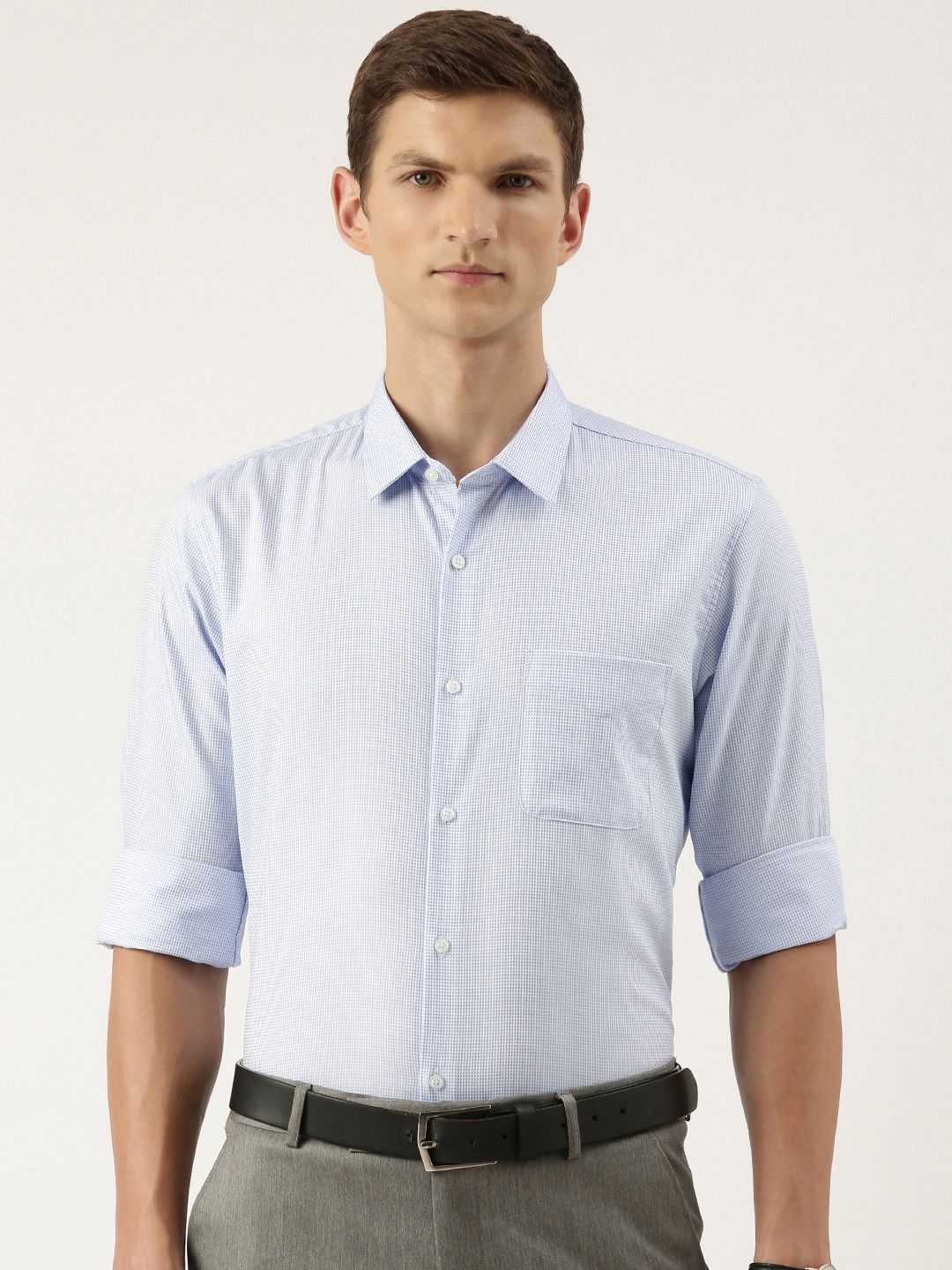 

Peter England Slim Fit Printed Formal Shirt, Blue