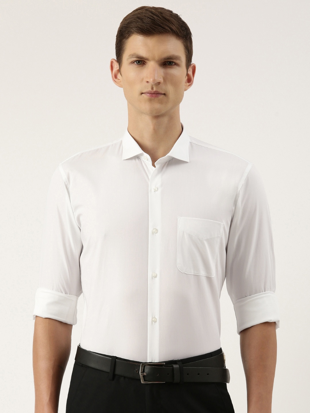 

Peter England Men Slim Fit Opaque Formal Shirt, White
