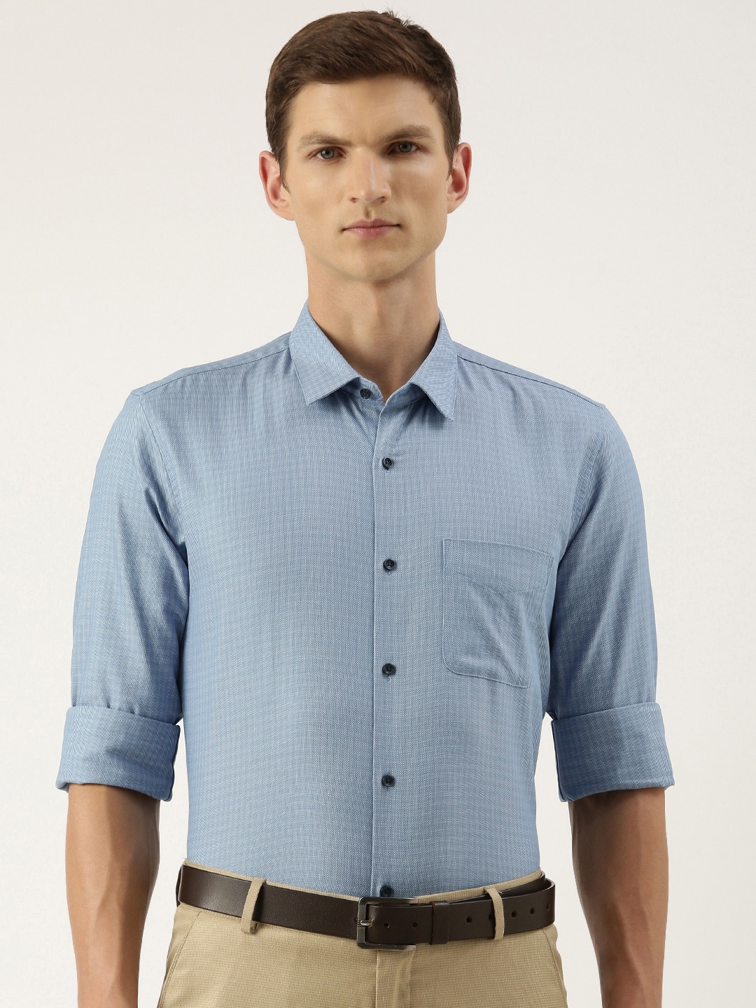 

Peter England Slim Fit Formal Shirt, Blue