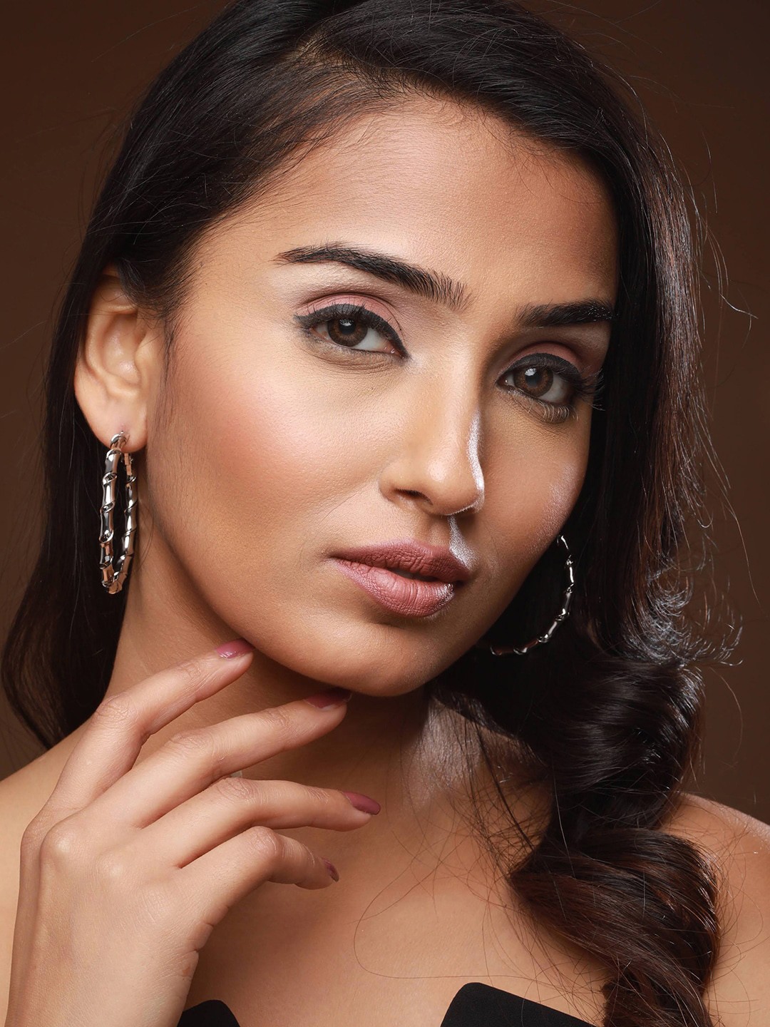 

DressBerry Silver-Plated Circular Drop Earrings