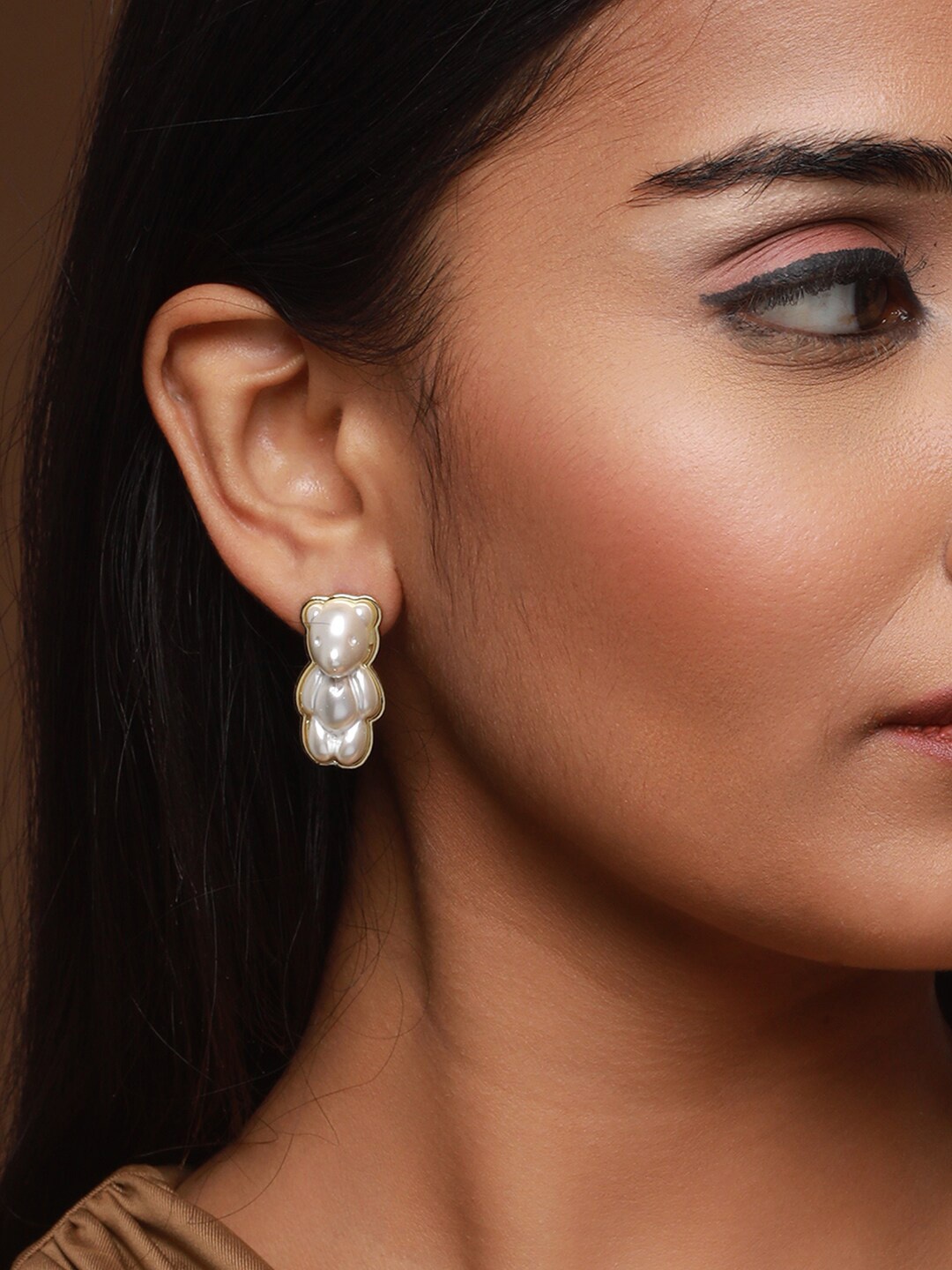 

DressBerry Gold Plated Bear Studs Earrings