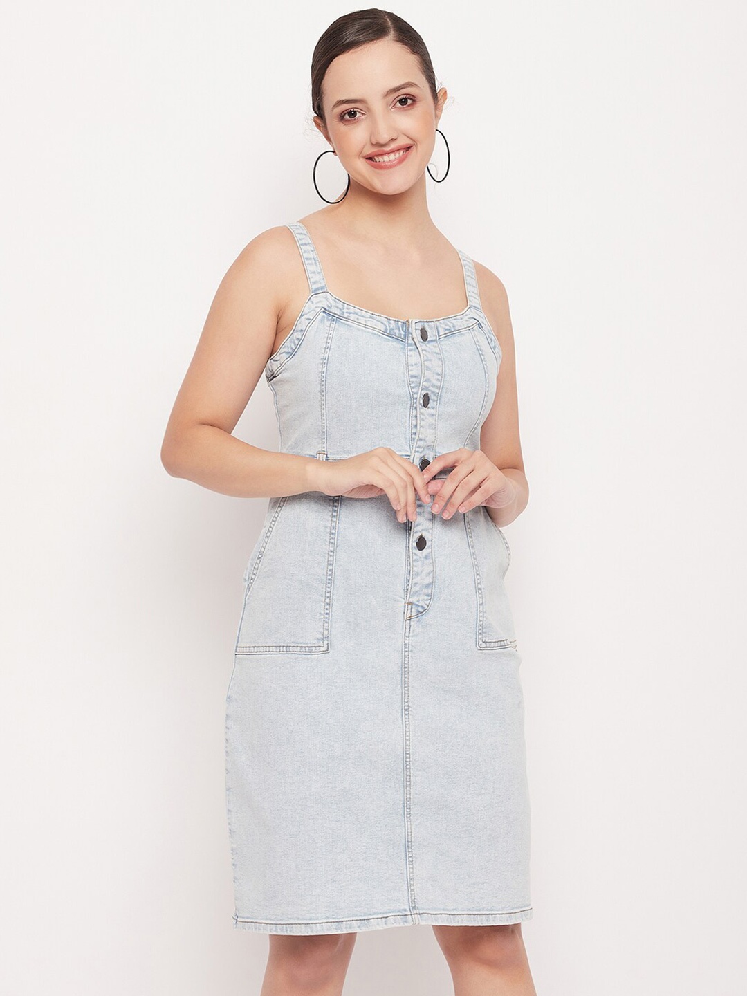 

Madame Shoulder Strap A-Line Dress, Blue