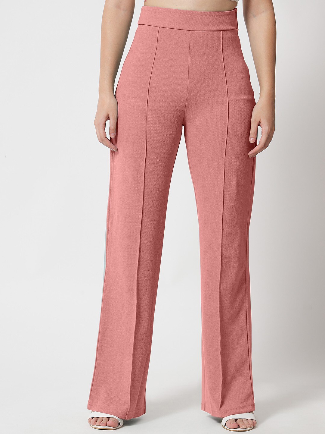 

LEE TEX Women Relaxed Straight Leg Fit High-Rise Parallel Trousers, Peach