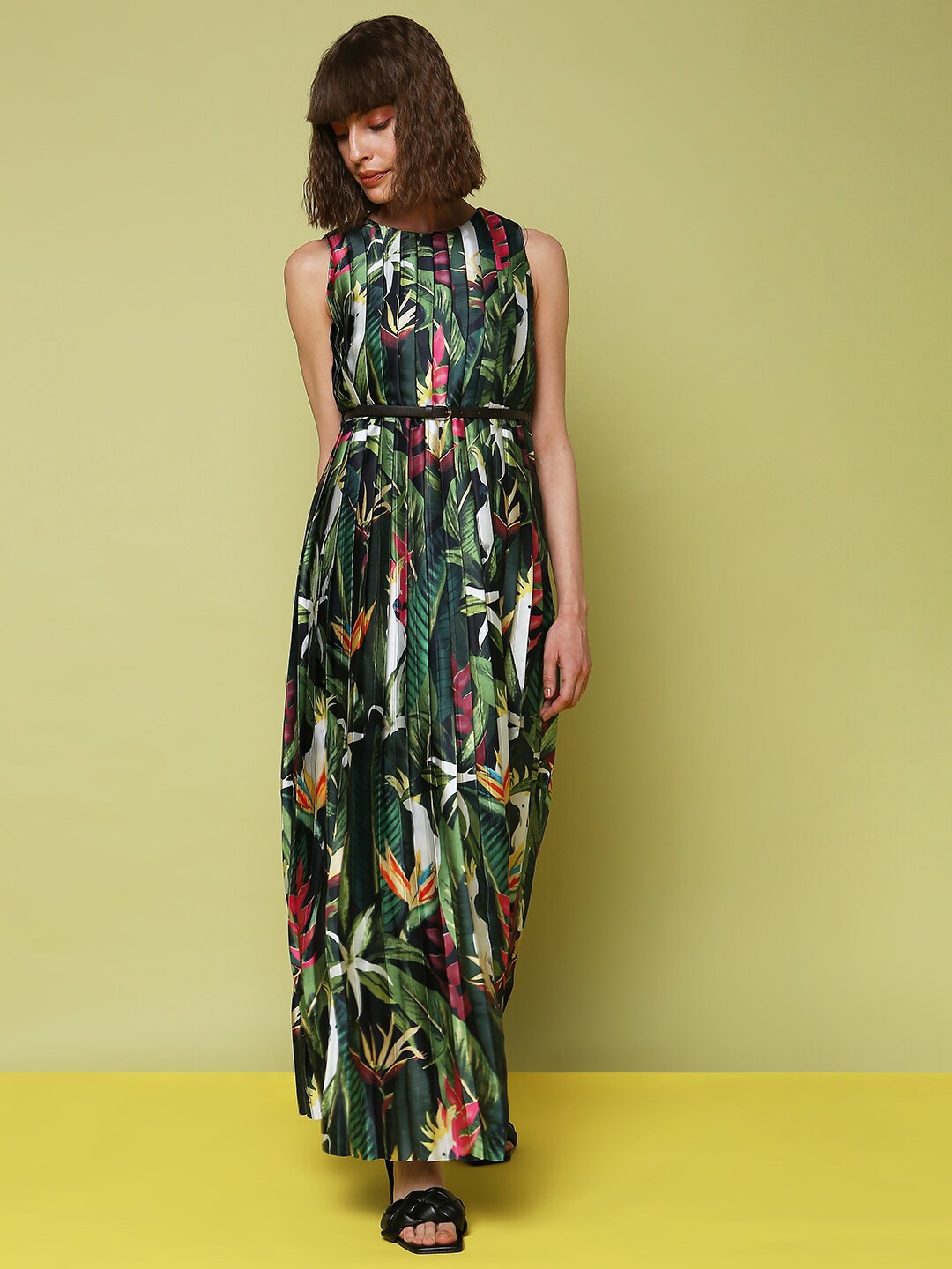 

Vero Moda Floral Printed Maxi Dress, Green